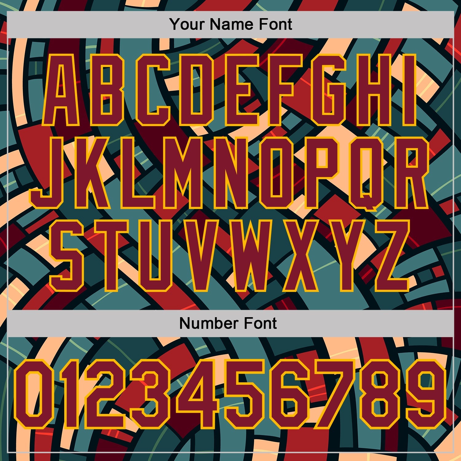 Custom Green Crimson-Gold Geometric Digital Mosaic Performance T-Shirt view 4