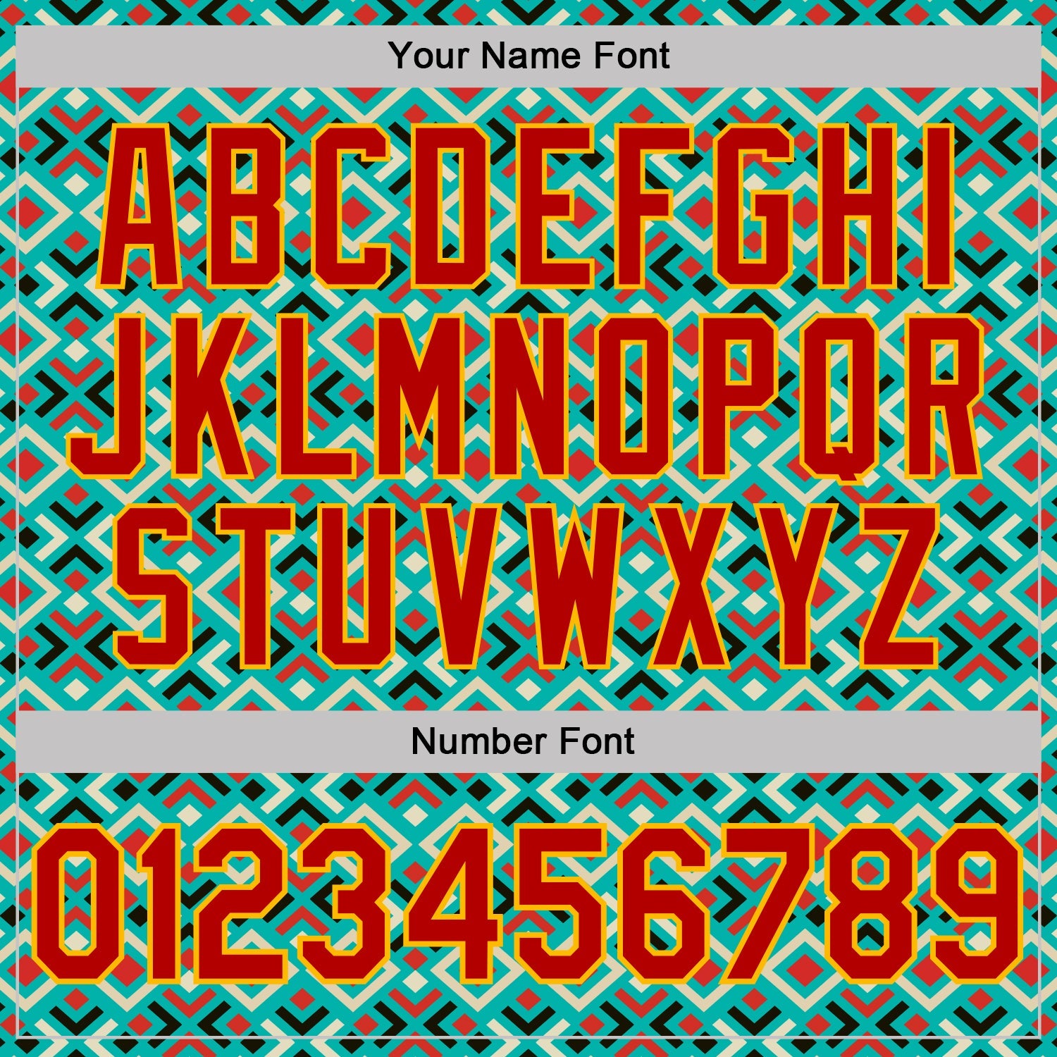 Custom Aqua Red-Gold Geometric Digital Mosaic Performance T-Shirt view 4