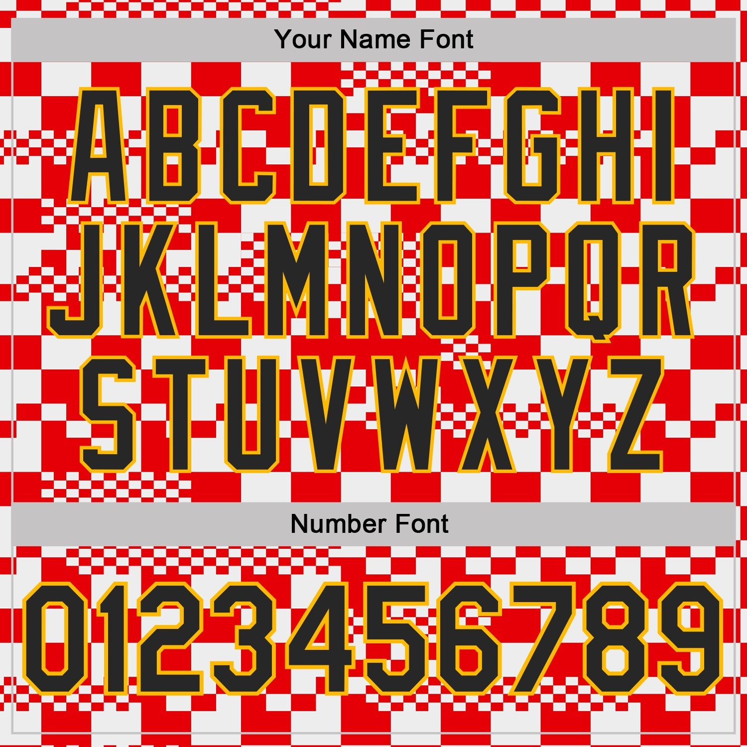 Custom White Black Red-Gold Geometric Digital Mosaic Performance T-Shirt view 4