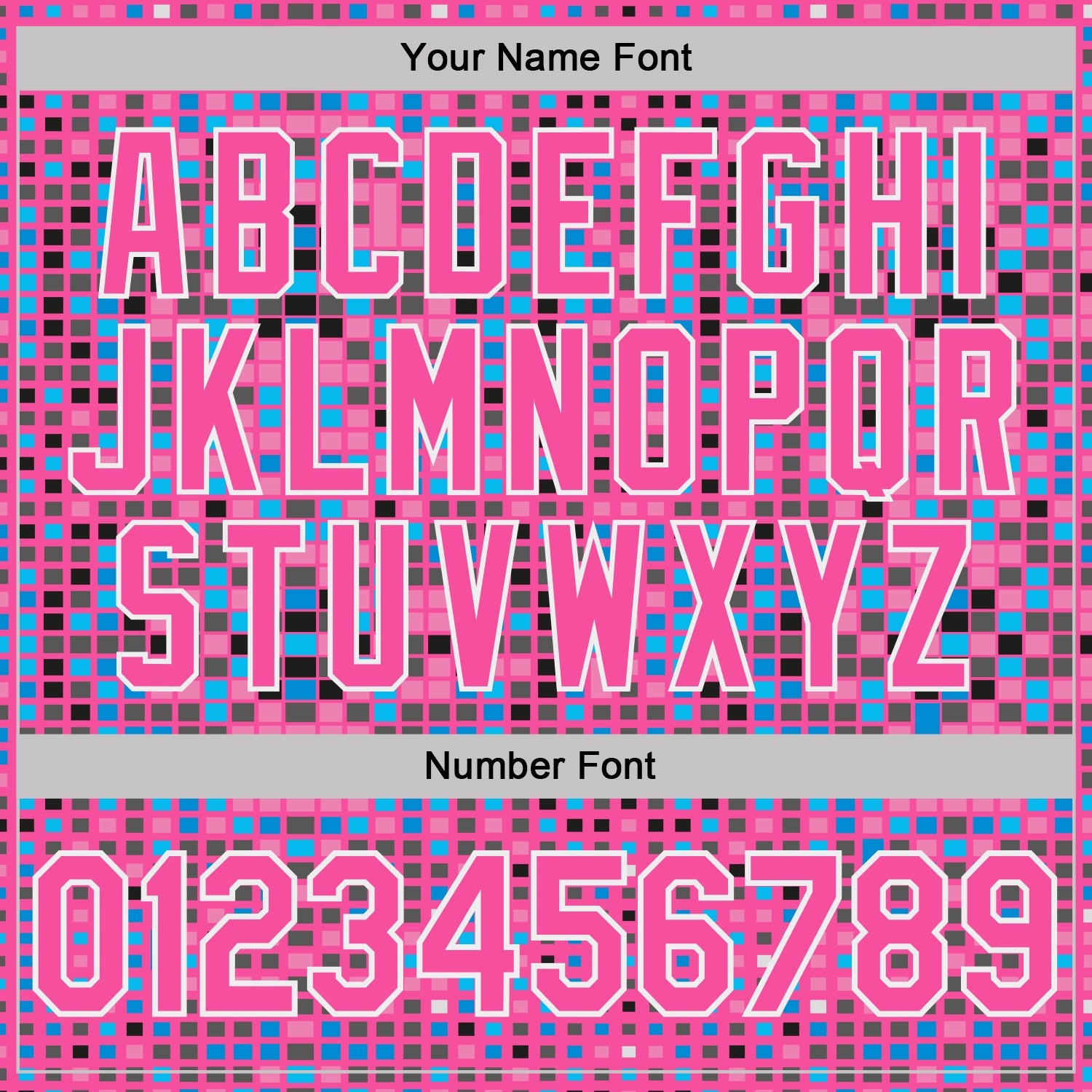 Custom Pink Blue-White Geometric Digital Mosaic Performance T-Shirt view 4