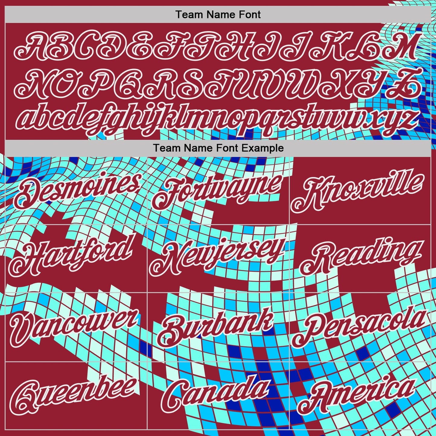 Custom Cardinal Green Blue-White Geometric Digital Mosaic Performance T-Shirt view 3