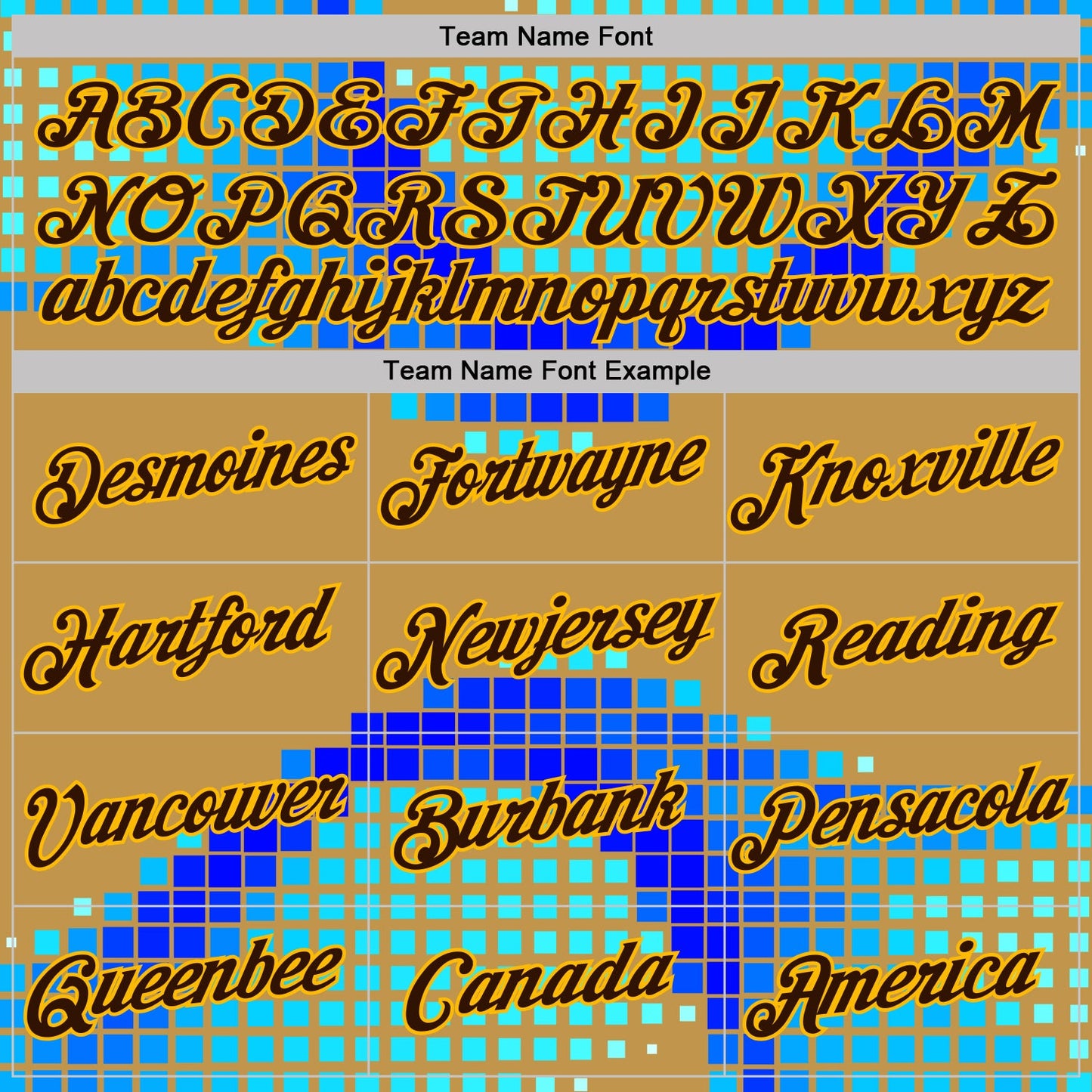 Custom Old Gold Brown Green Blue-Gold Geometric Digital Mosaic Performance T-Shirt view 3