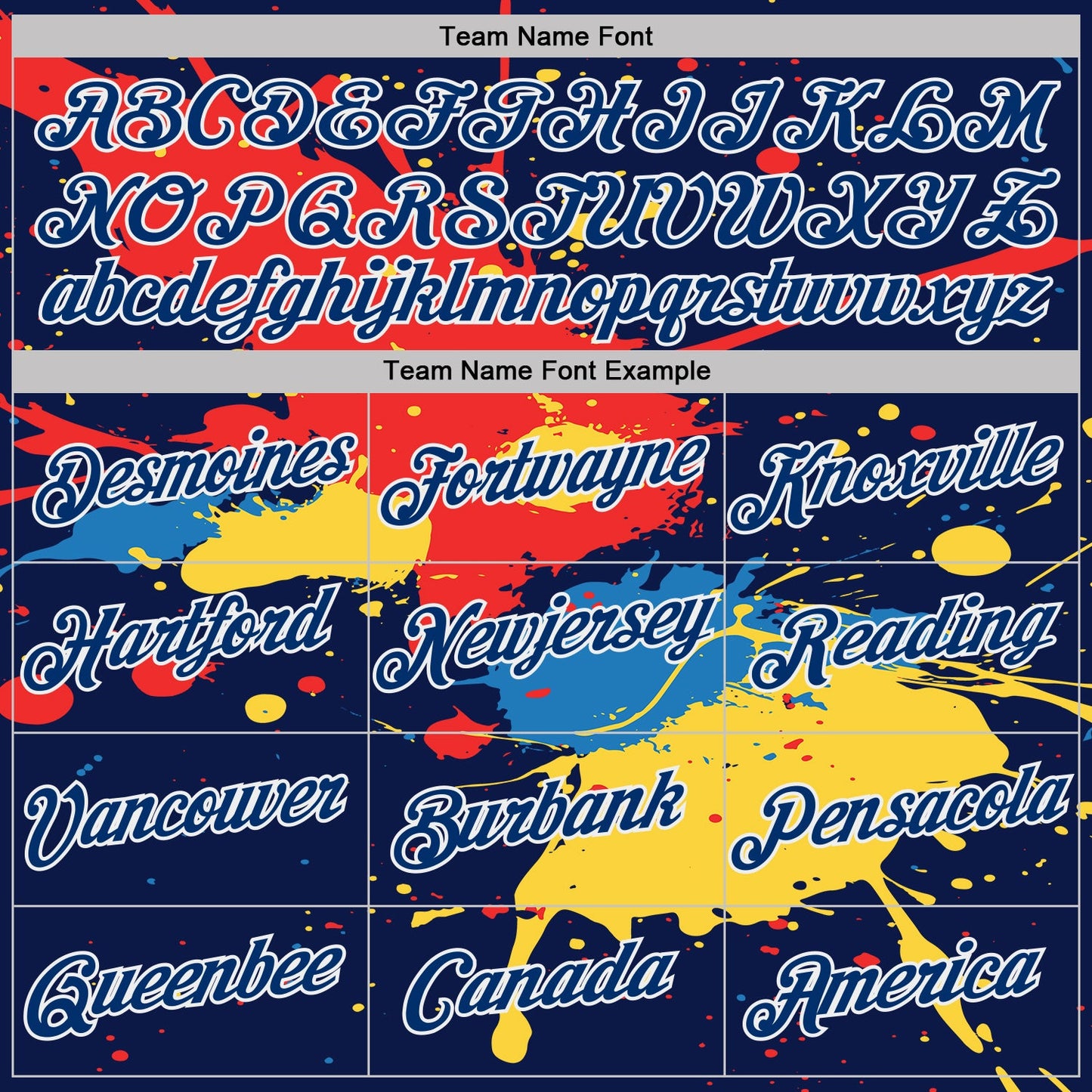 Custom Navy US Navy Blue Red Yellow-White Dripping Grunge Paint Splatter Performance T-Shirt view 3