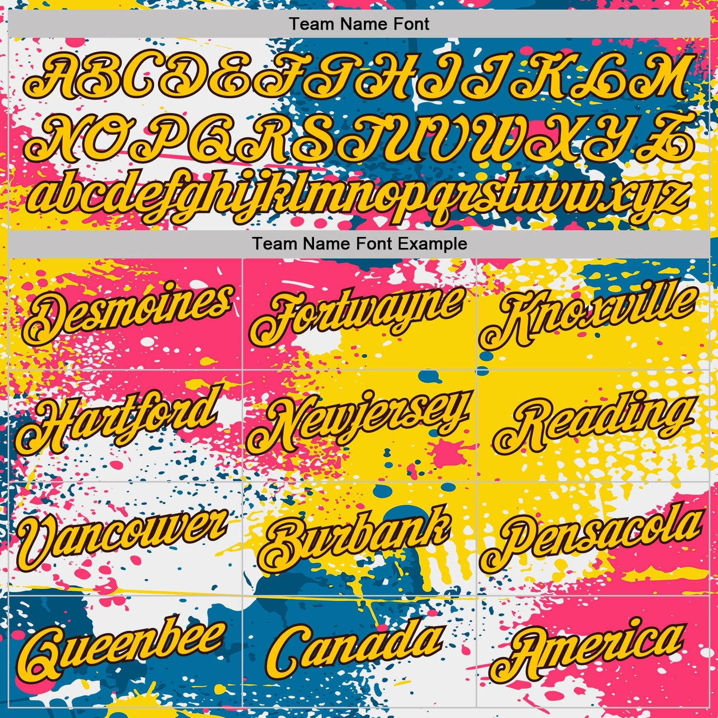 Custom White Yellow Blue Pink-Brown Grunge Paint Splatter Performance T-Shirt view 3