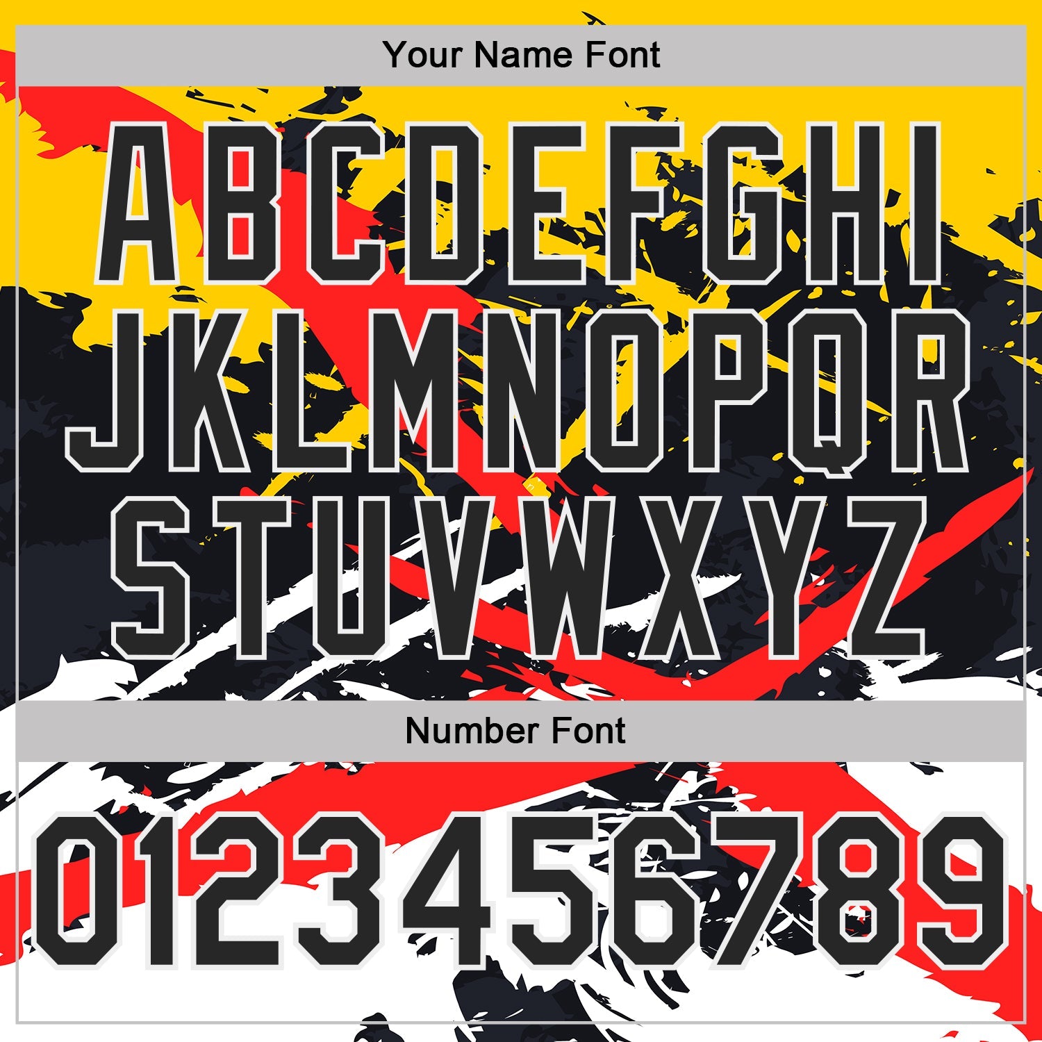 Custom Black Yellow Red-White Grunge Paint Splatter Performance T-Shirt view 4
