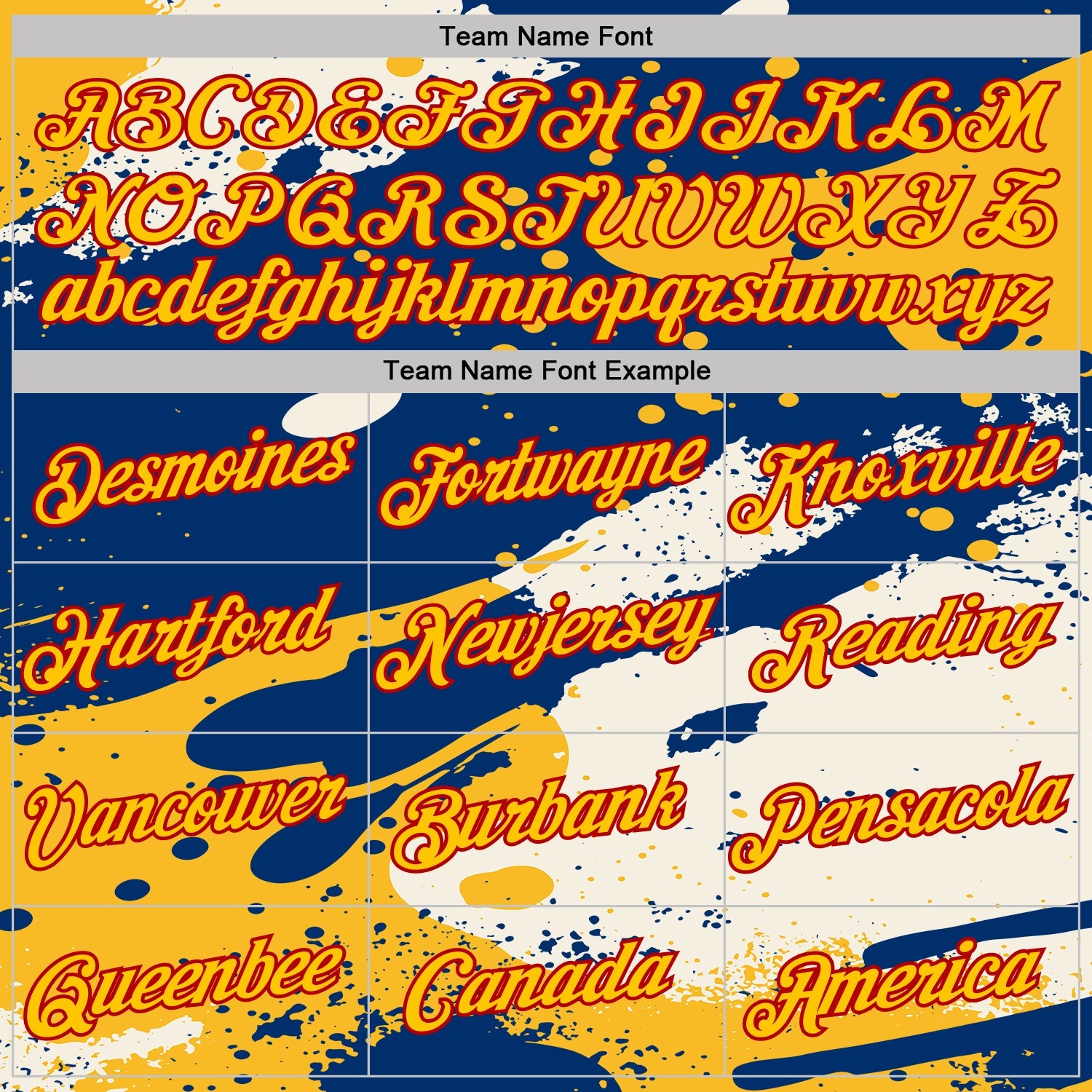 Custom US Navy Blue Yellow-Red Grunge Paint Splatter Performance T-Shirt view 3