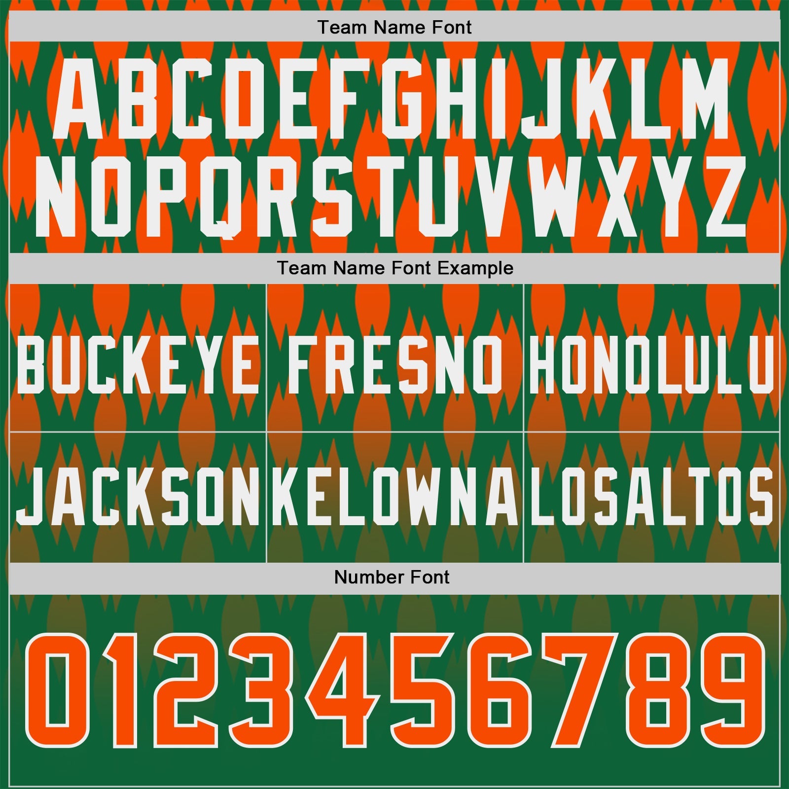 Custom Kelly Green Orange-White Authentic Geometric Pixel Grid Fade Football Jersey view 4