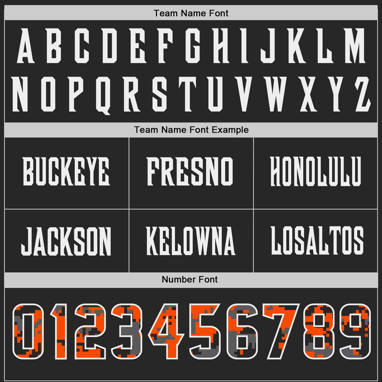 Custom Black Camo White-Orange Authentic Digital Camouflage Panel Football Jersey view 4
