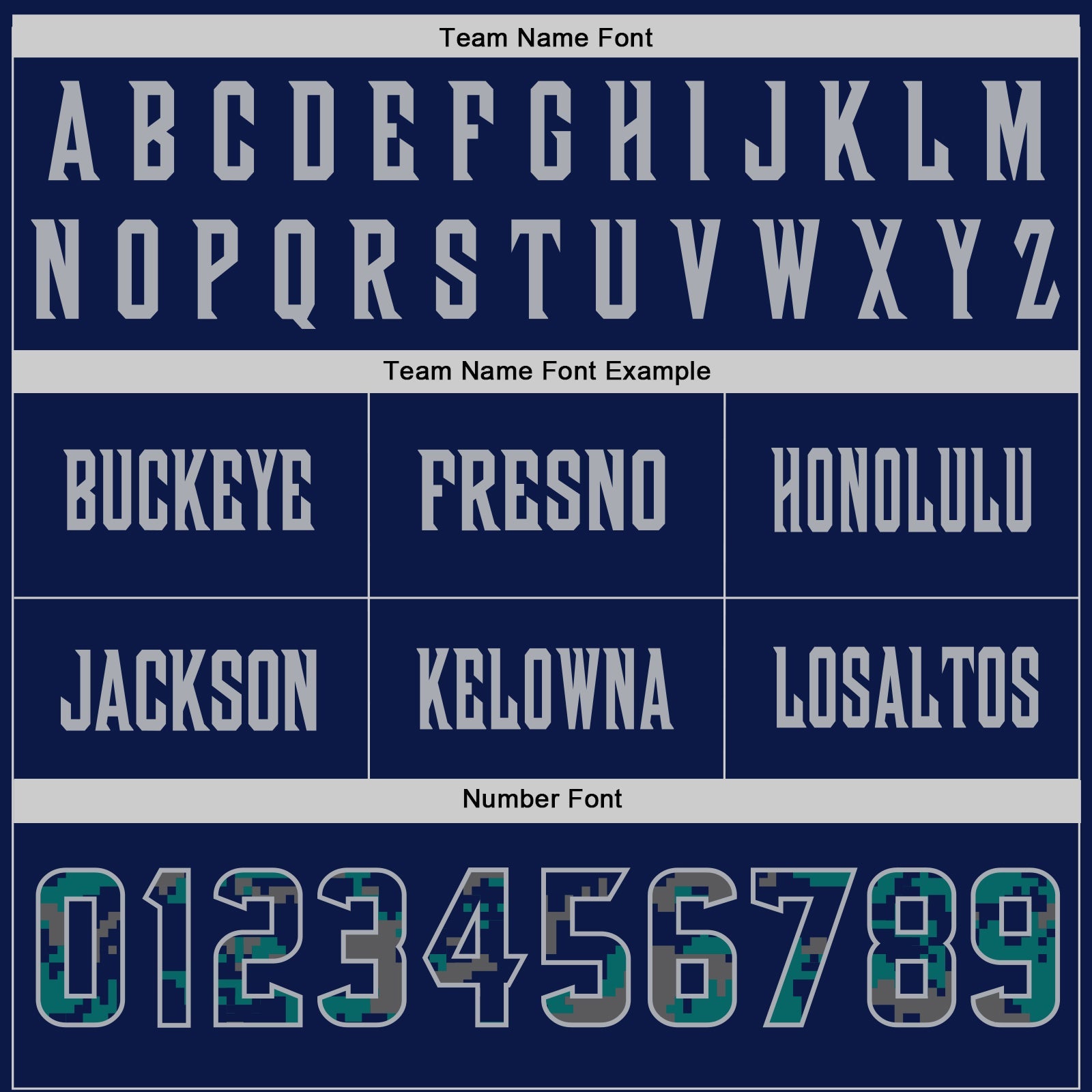 Custom Navy Camo Gray-Teal Authentic Digital Camouflage Panel Football Jersey view 4