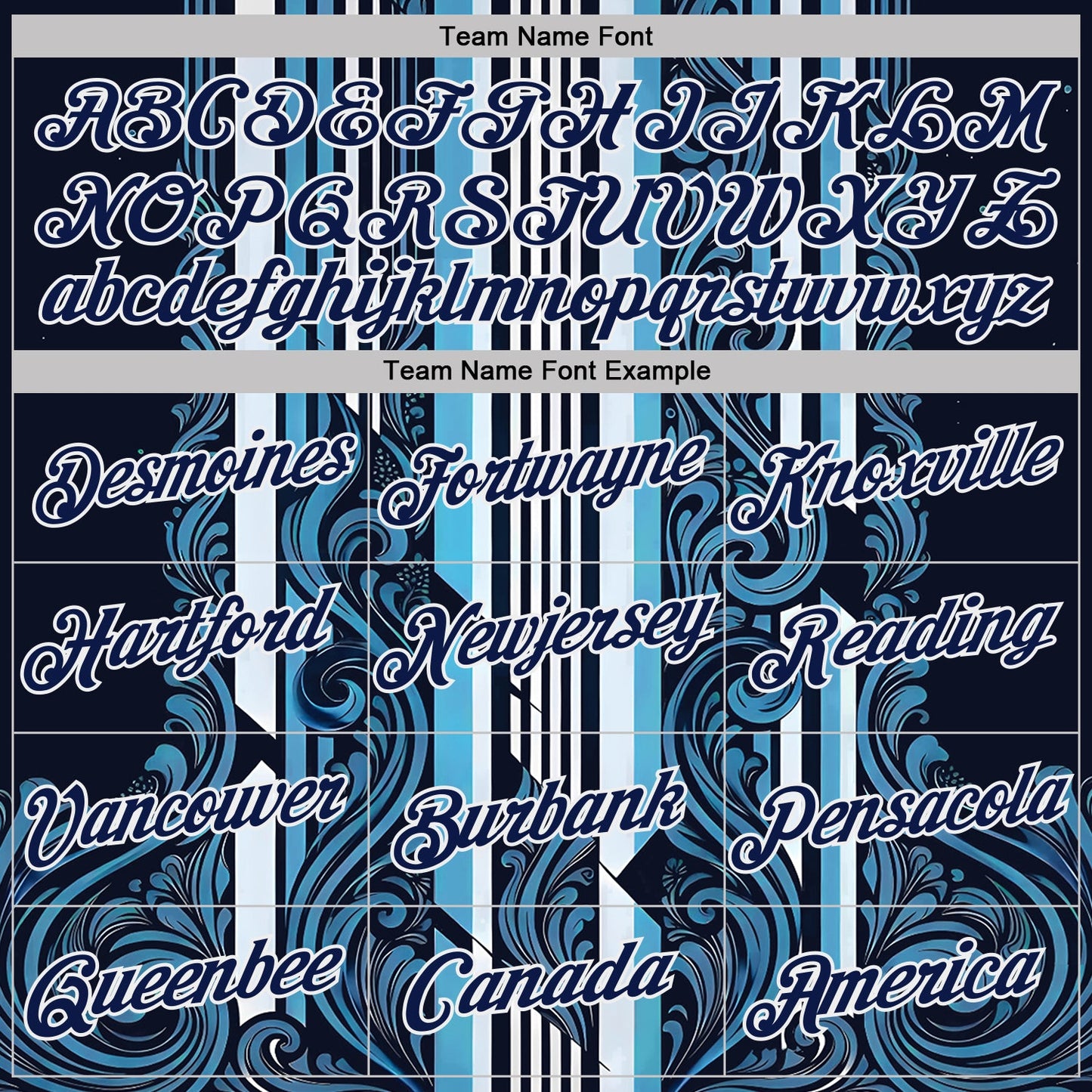 Custom Navy Sky Blue-White Argentina Stripe Performance T-Shirt view 3