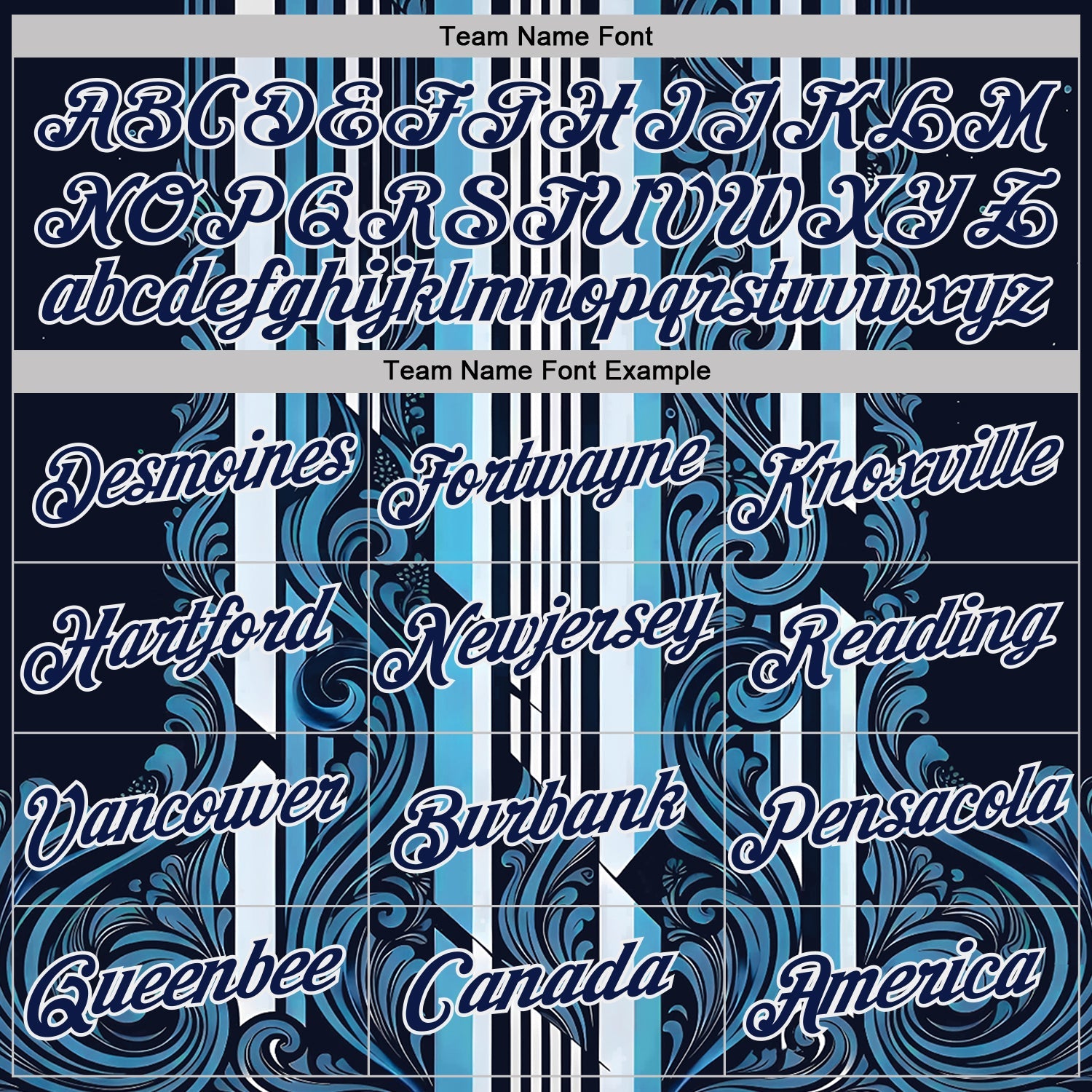 Custom Navy Sky Blue-White Argentina Stripe Performance T-Shirt view 3