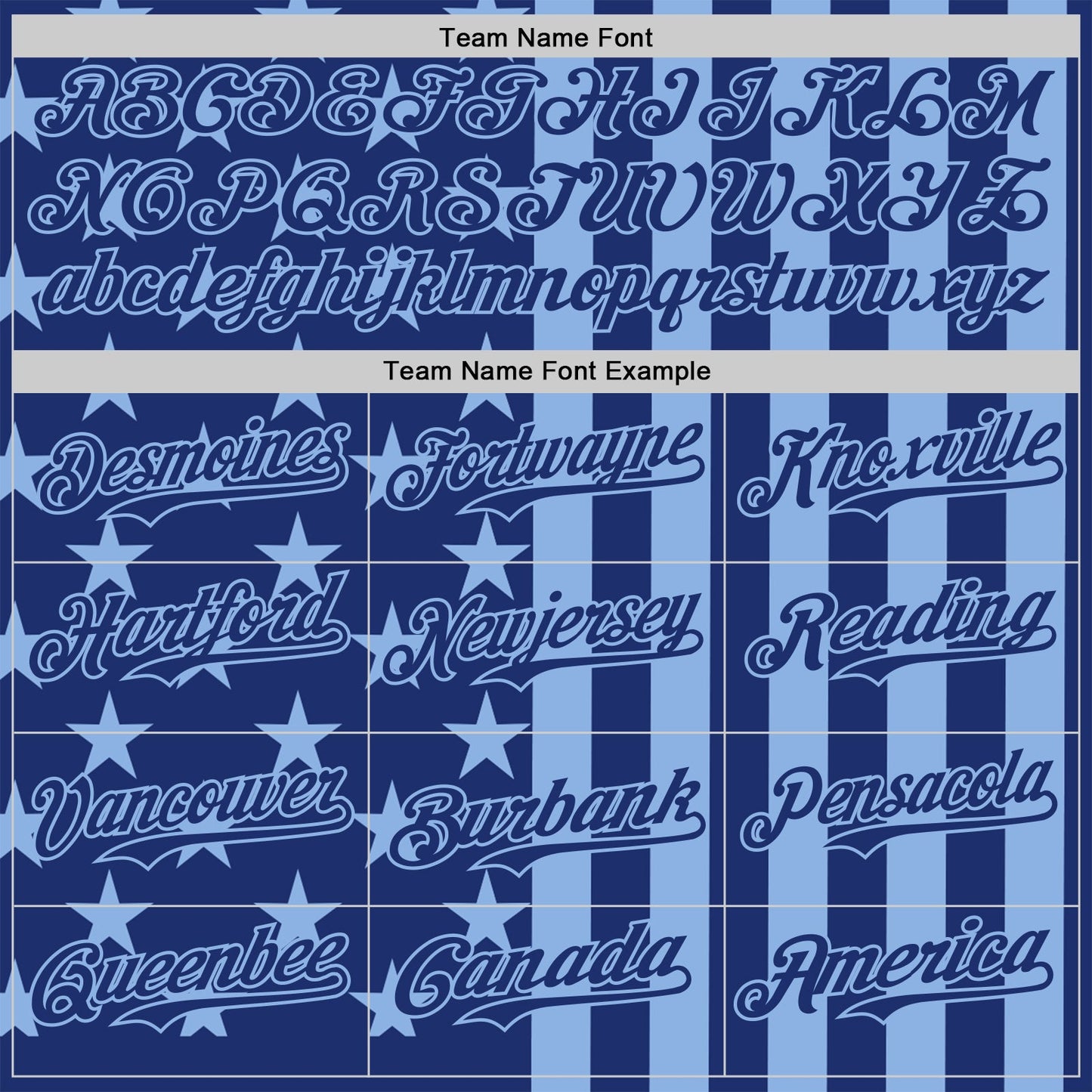Custom Royal-Light Blue USA Flag Patriotic Split Stars and Stripes Authentic Baseball Jersey view 4