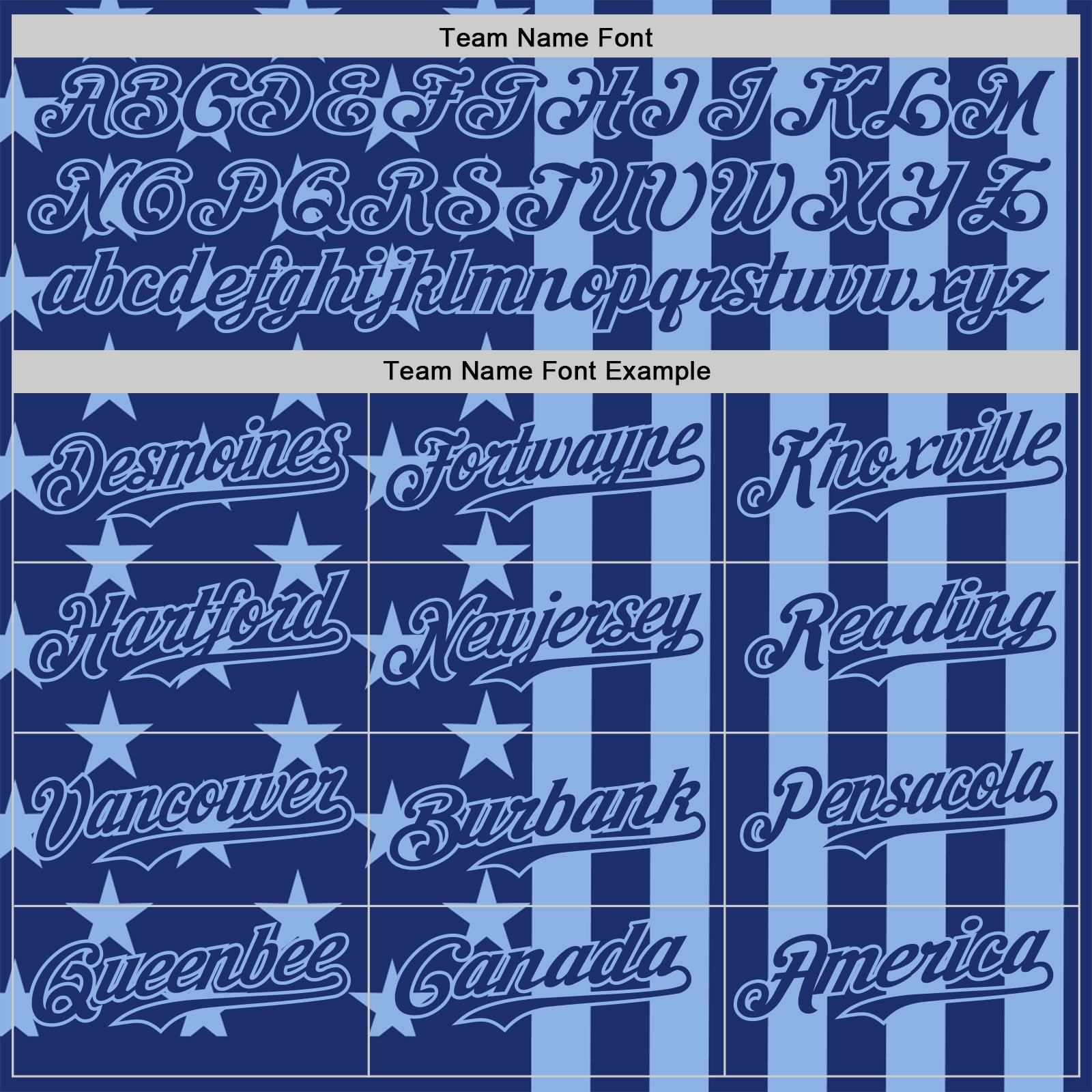 Custom Royal-Light Blue USA Flag Patriotic Split Stars and Stripes Authentic Baseball Jersey view 4
