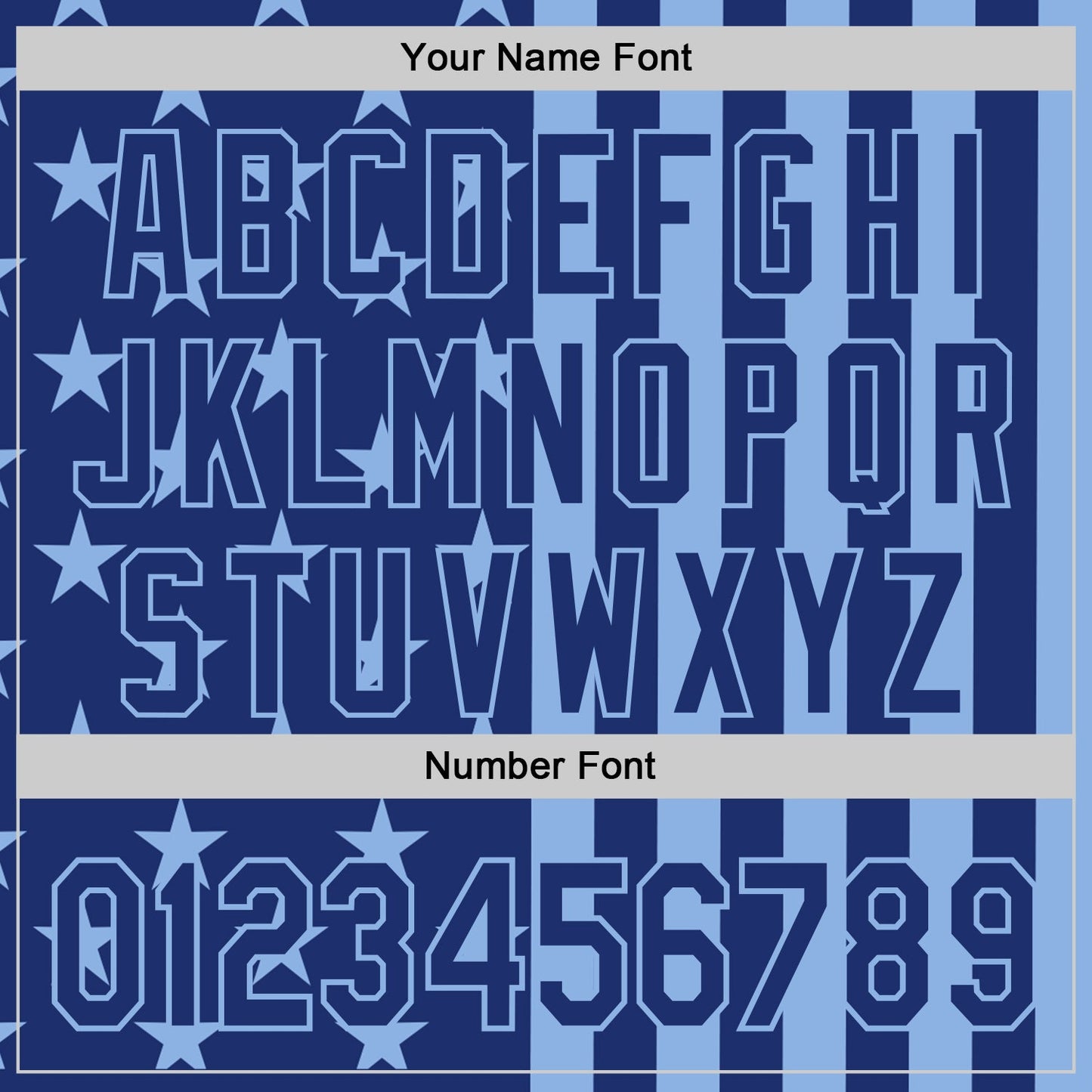 Custom Royal-Light Blue USA Flag Patriotic Split Stars and Stripes Authentic Baseball Jersey view 5
