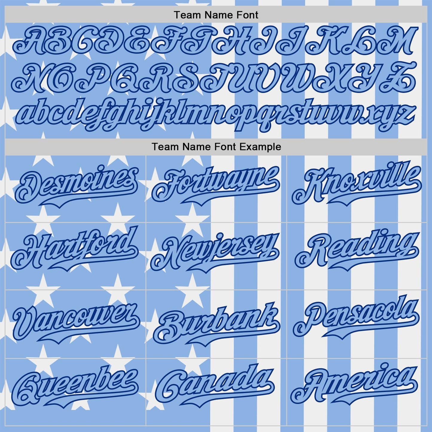 Custom Light Blue White-Royal USA Flag Patriotic Split Stars and Stripes Authentic Baseball Jersey view 4