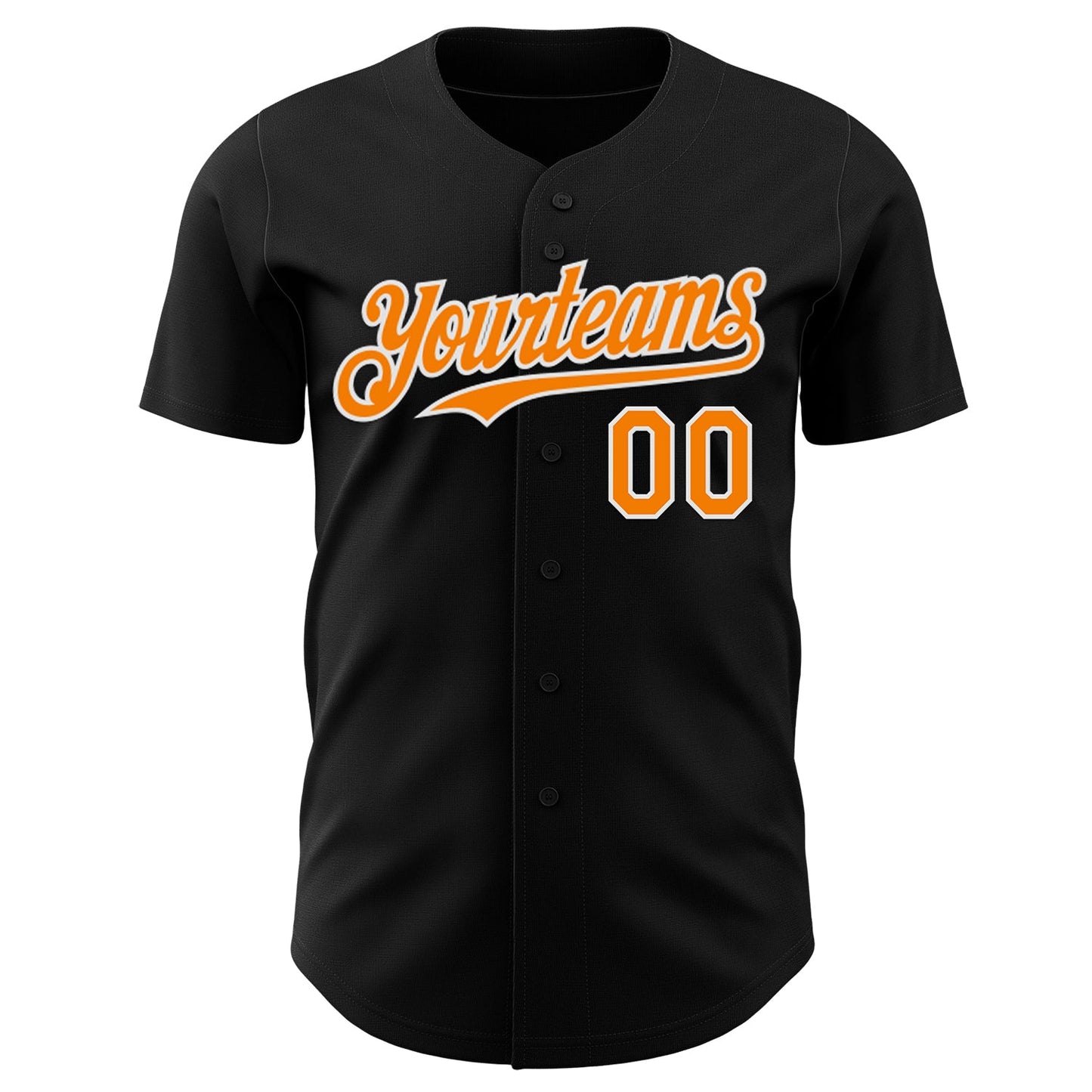 Custom Black Bay Orange-White Route 66 Americana Road Trip Authentic Baseball Jersey view 2