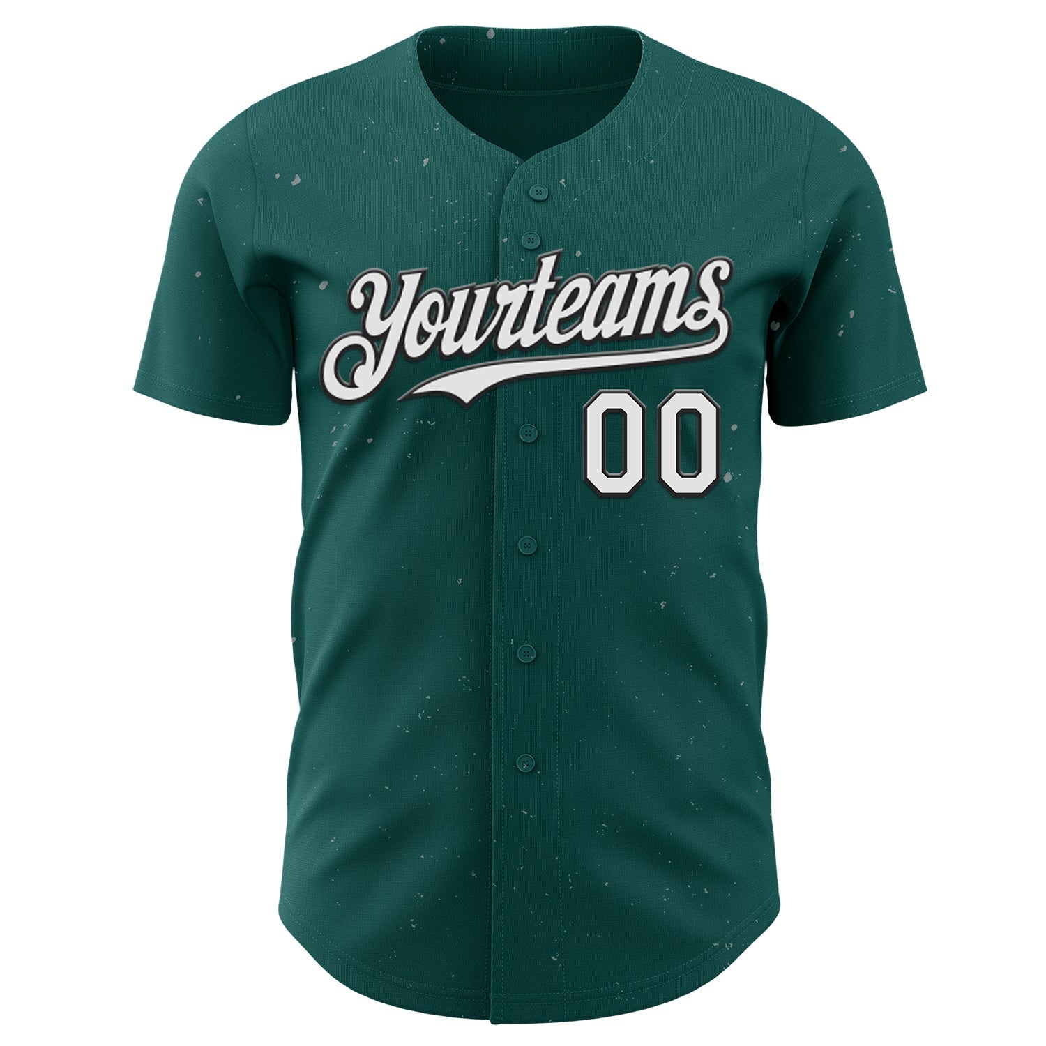Custom Midnight Green White-Black Route 66 Americana Road Trip Authentic Baseball Jersey view 2