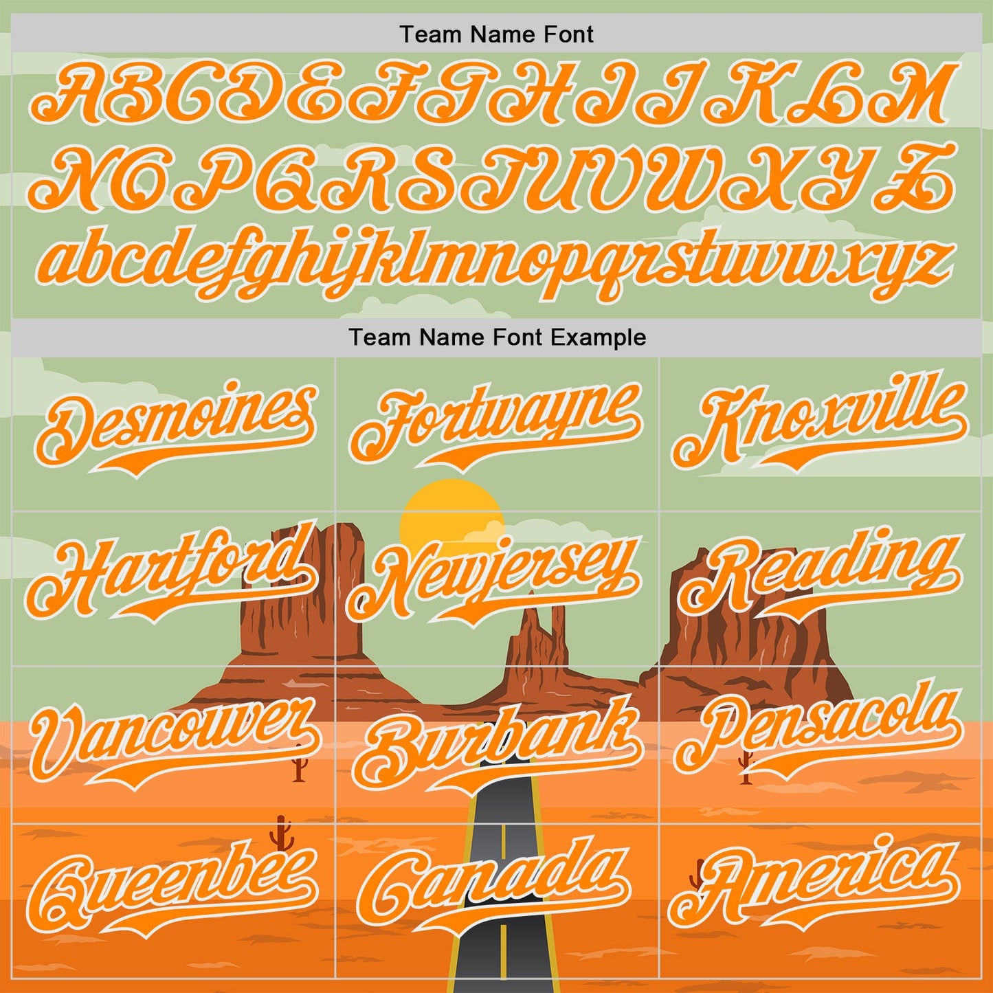 Custom Green Bay Orange-White Desert Americana Road Trip Authentic Baseball Jersey view 4