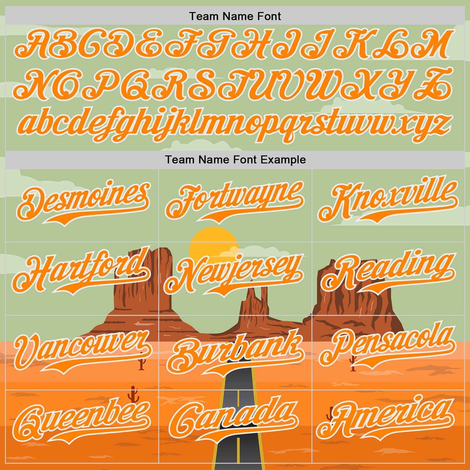 Custom Green Bay Orange-White Desert Americana Road Trip Authentic Baseball Jersey view 4
