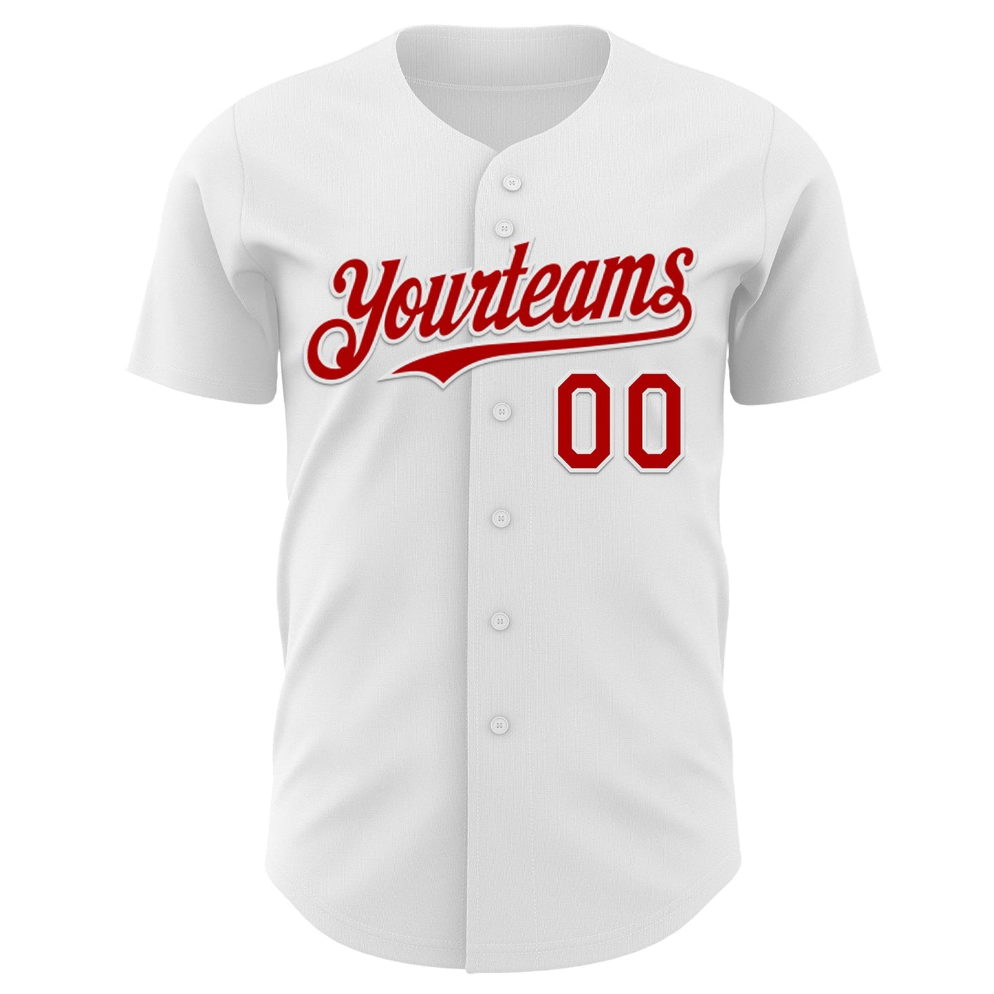 Custom White-Red Route 66 Highway Americana Road Trip Authentic Baseball Jersey view 2