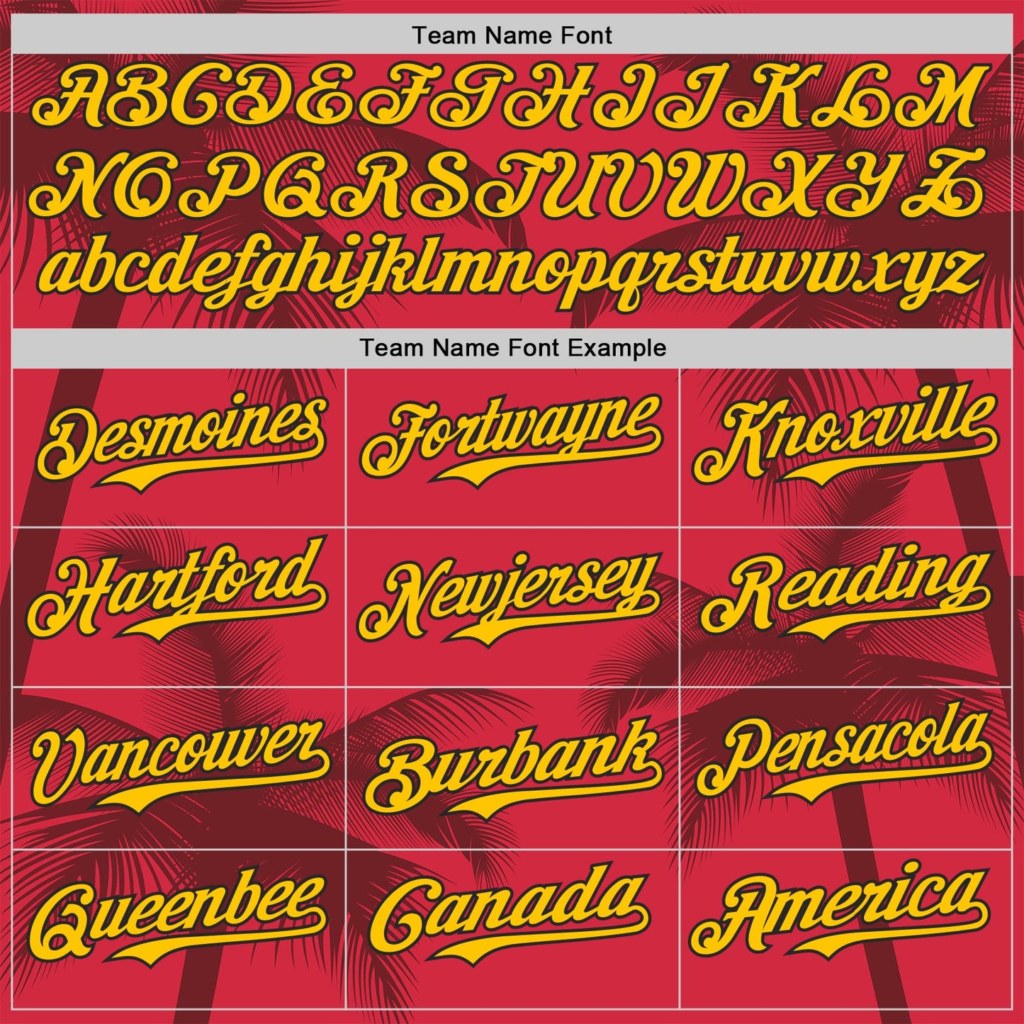 Custom Red Yellow-Black Route 66 Tropical Palm Tree Americana Road Trip Authentic Baseball Jersey view 4
