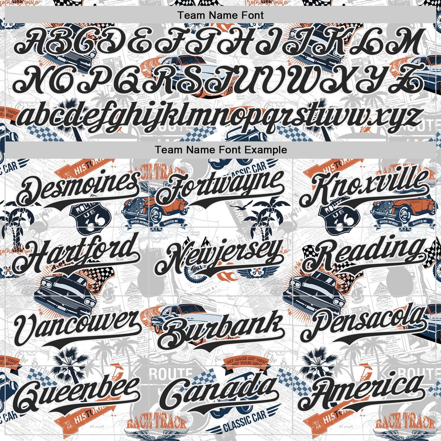 Custom White-Black Route 66 Americana Road Trip Authentic Baseball Jersey view 4