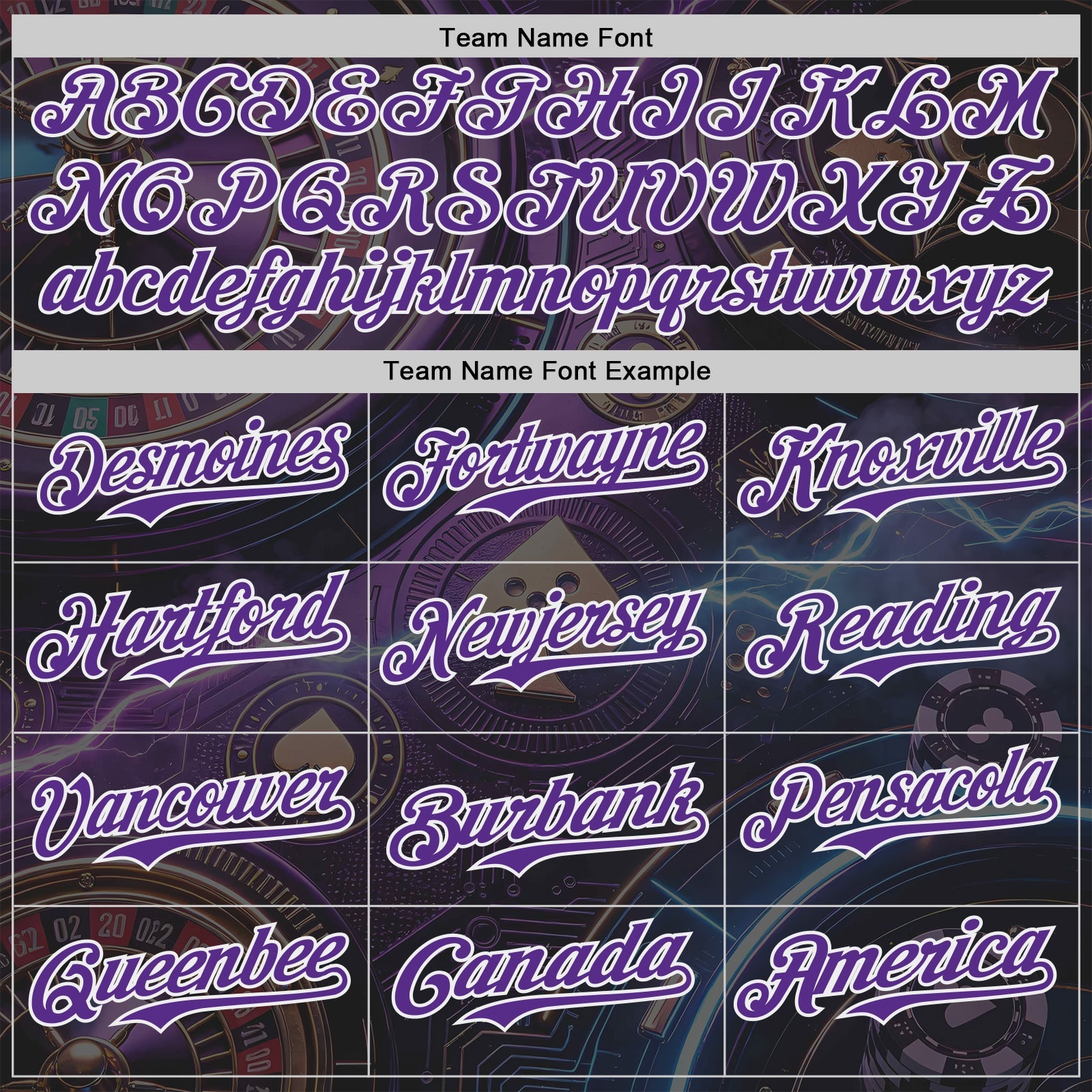 Custom Black Purple-White Las Vegas Poker Club Authentic Baseball Jersey view 4