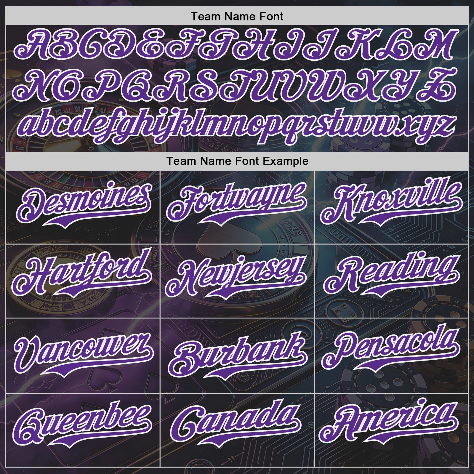 Custom Black Purple-White Las Vegas Poker Club Authentic Baseball Jersey view 4