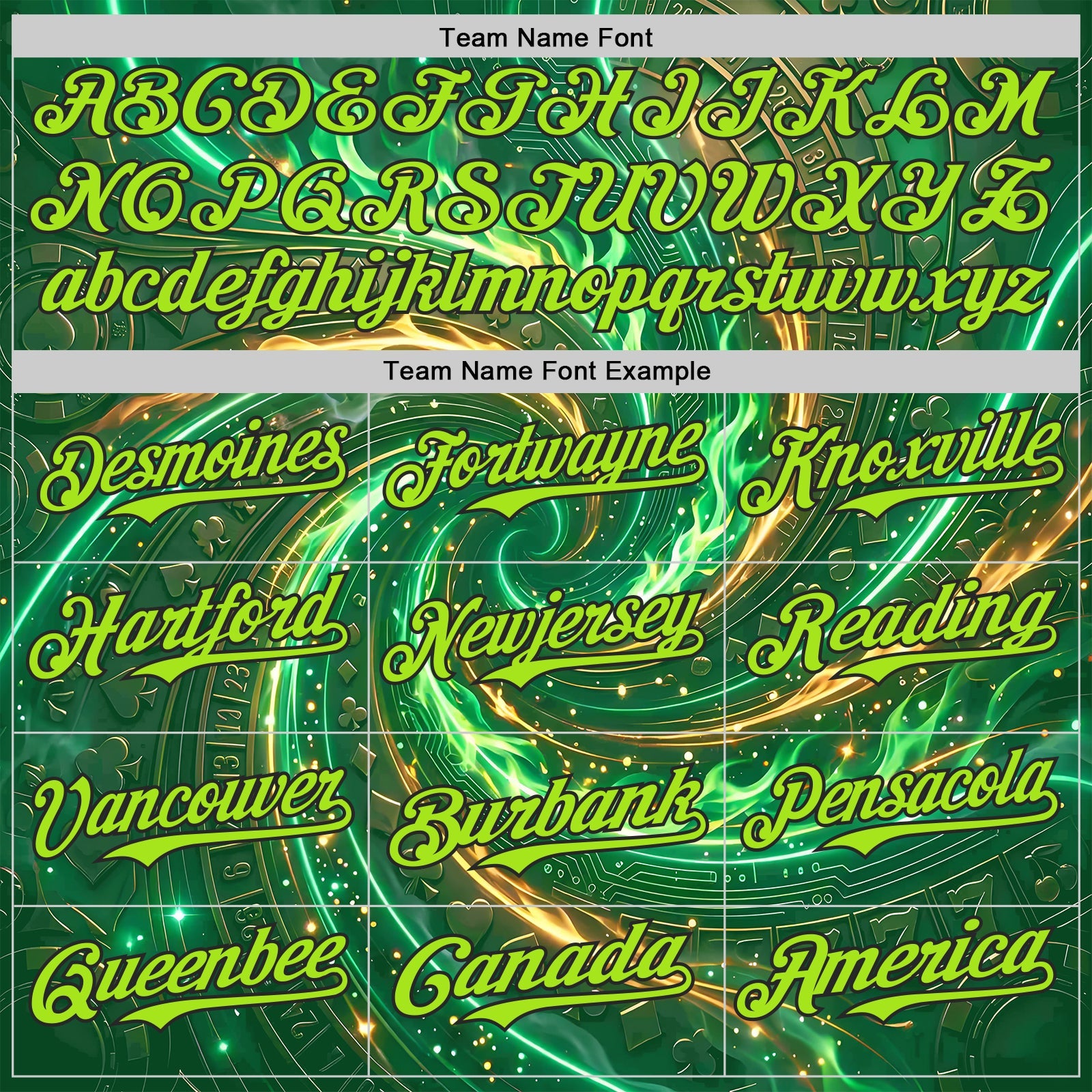 Custom Green Neon Green-Black Las Vegas Poker Club Authentic Baseball Jersey view 4