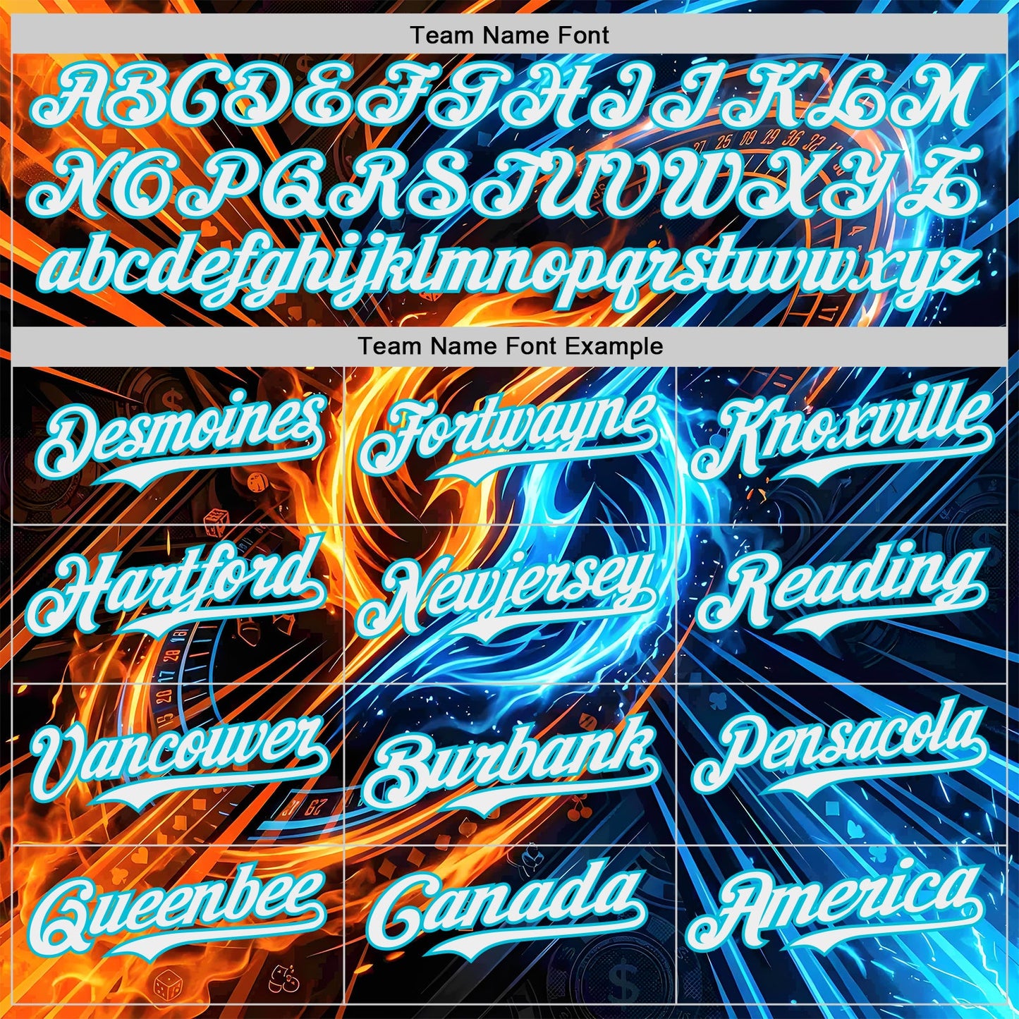 Custom Blue White Orange-Lakes Blue Las Vegas Poker Club Authentic Baseball Jersey view 4
