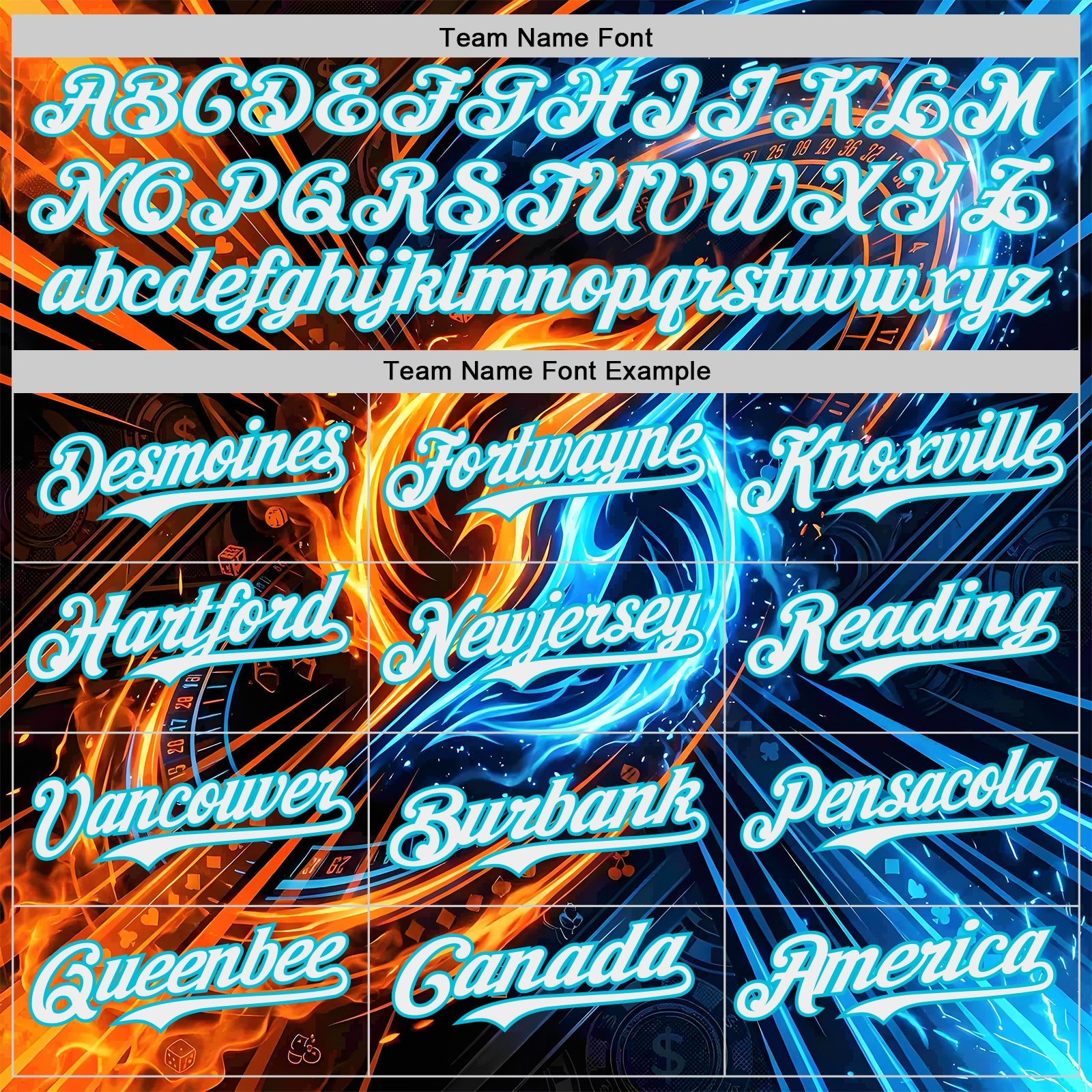Custom Blue White Orange-Lakes Blue Las Vegas Poker Club Authentic Baseball Jersey view 4