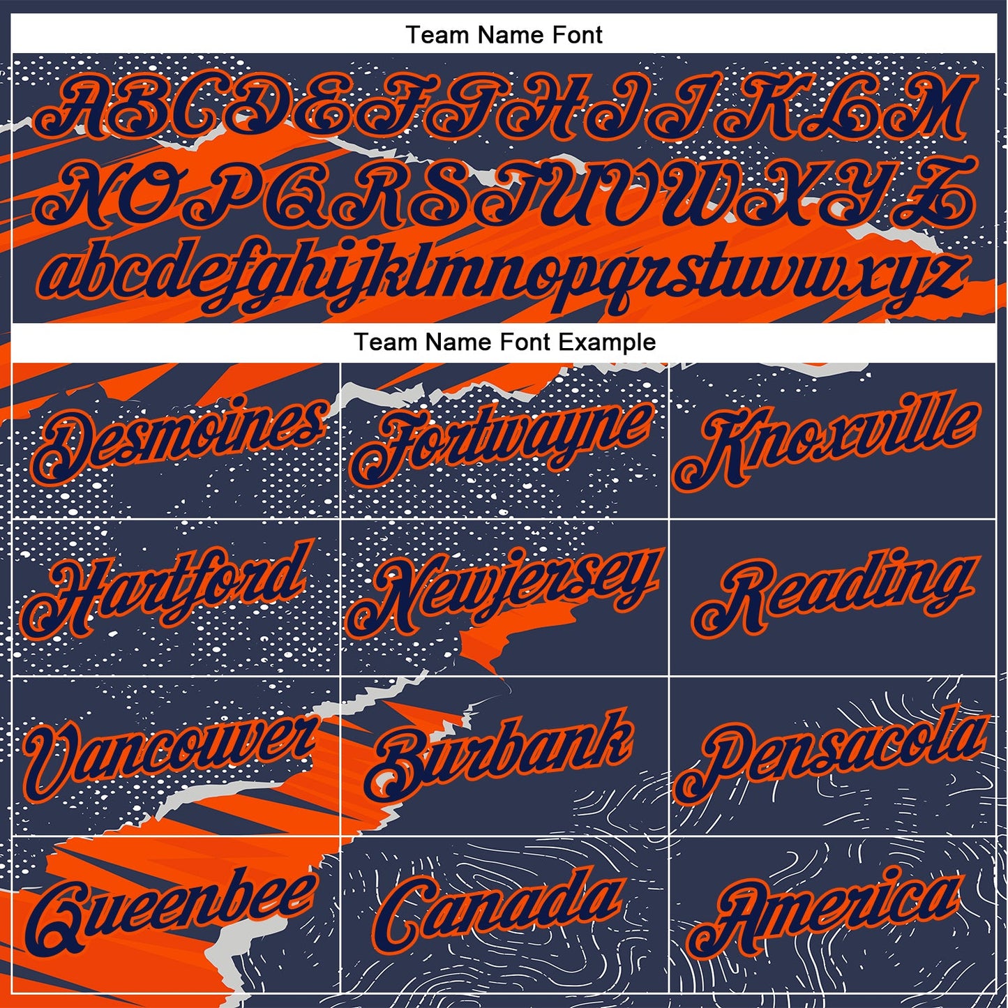 Custom Stitched Navy Orange 3D Pattern Design Torn Paper Style Sports Pullover Sweatshirt Hoodie view 3