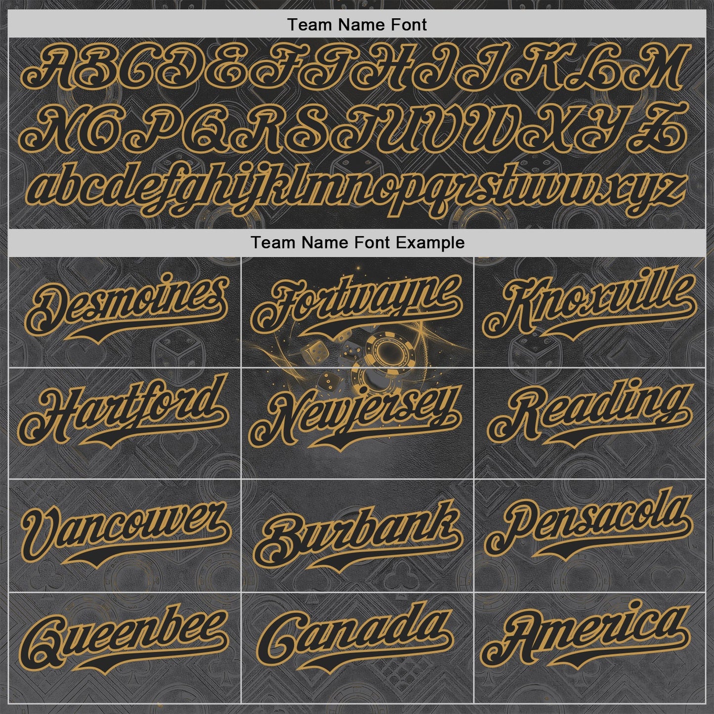 Custom Black-Old Gold Las Vegas Poker Club Authentic Baseball Jersey view 4