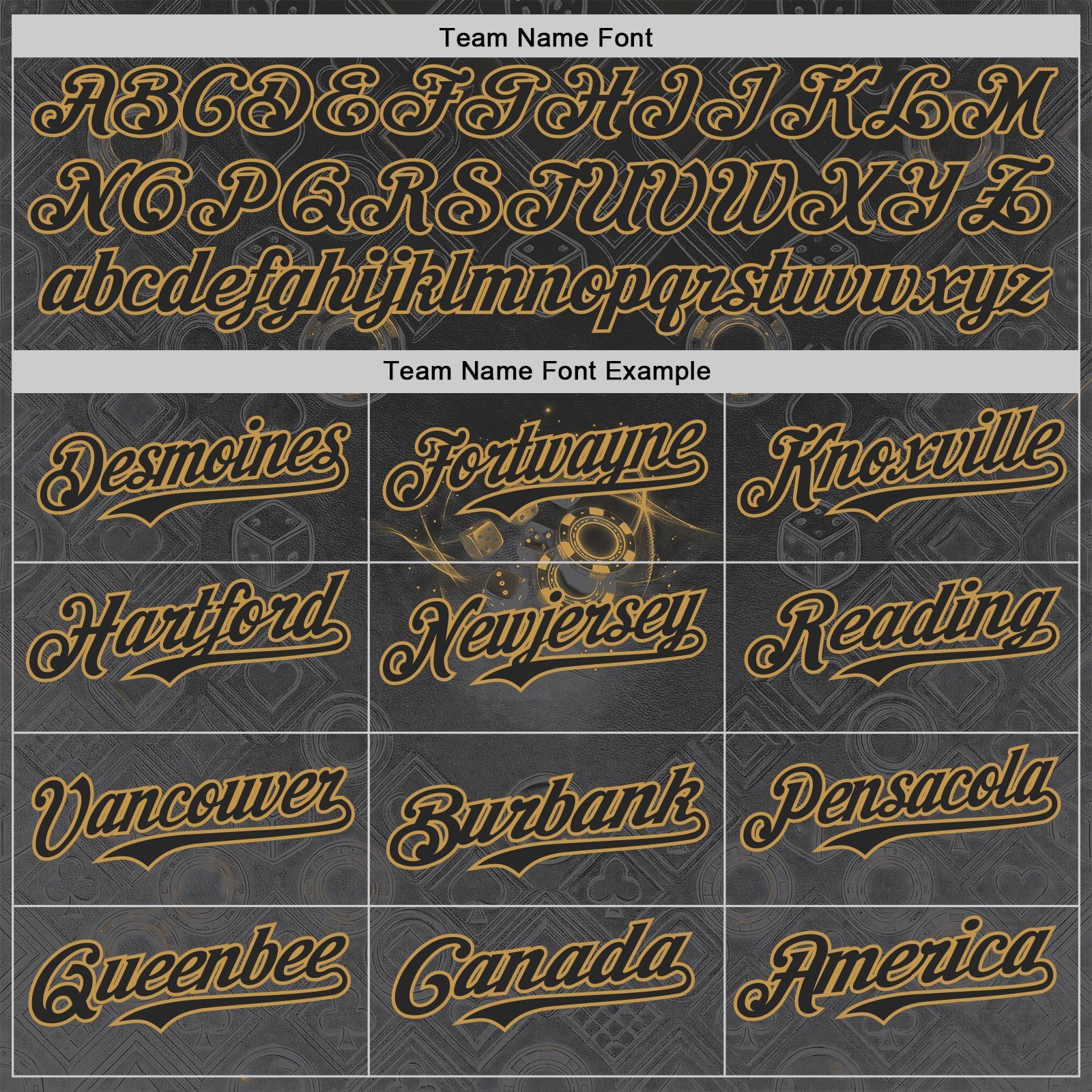 Custom Black-Old Gold Las Vegas Poker Club Authentic Baseball Jersey view 4