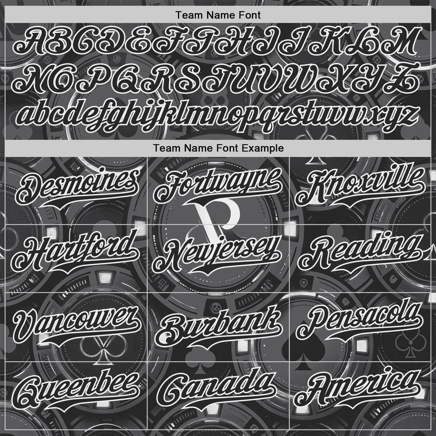 Custom Gray Black-White Las Vegas Poker Club Authentic Baseball Jersey view 4