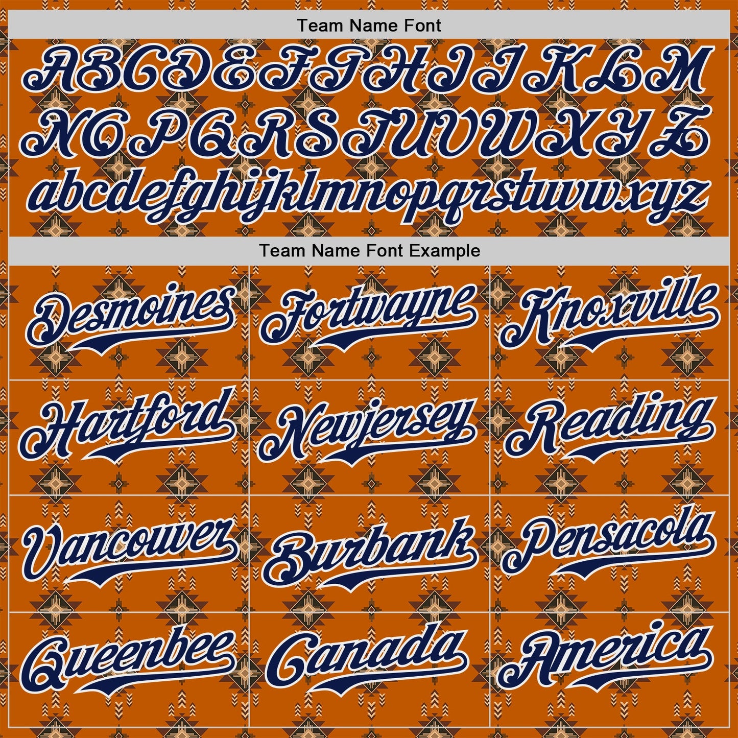 Custom Texas Orange Navy-White Tribal Ethnic Authentic Baseball Jersey view 4