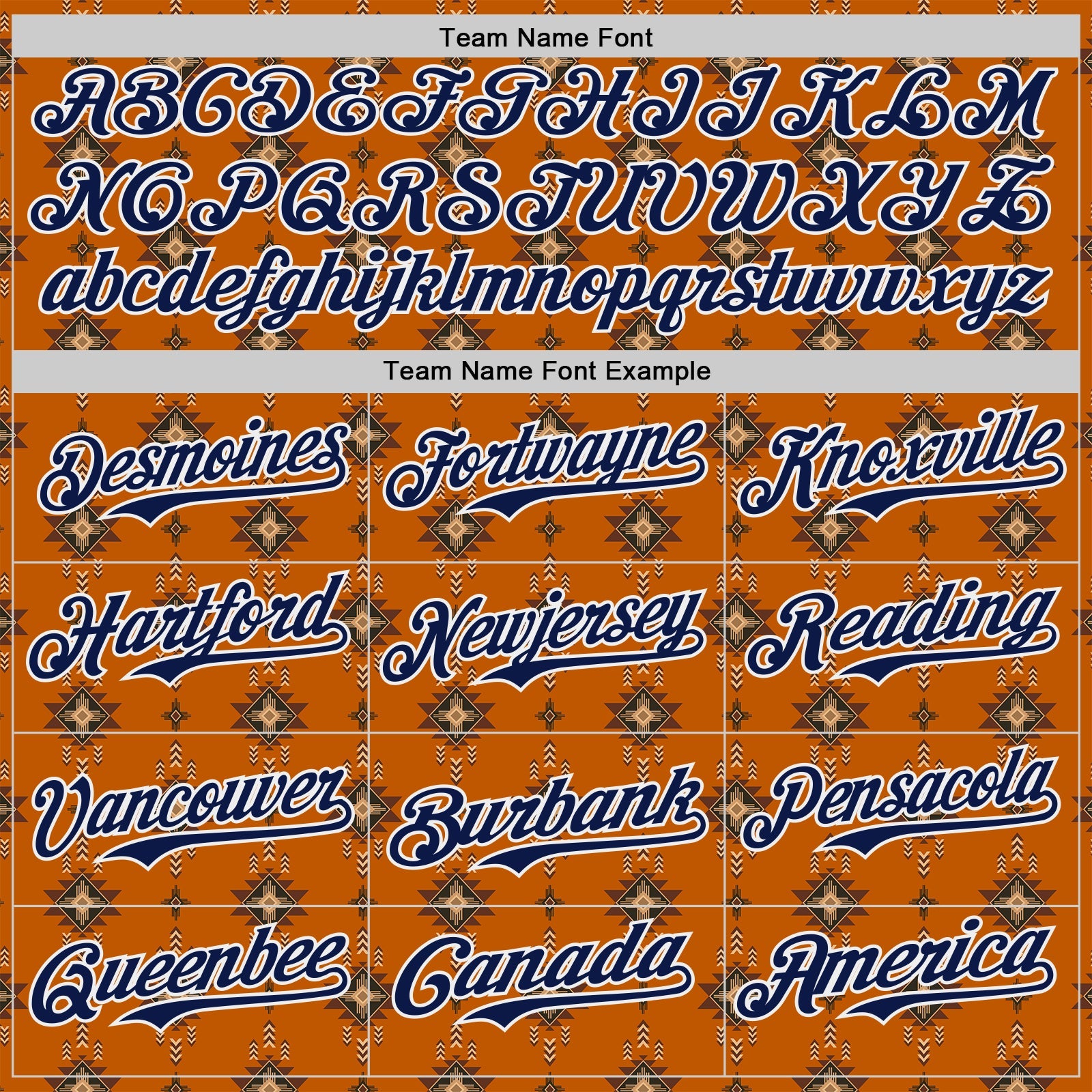 Custom Texas Orange Navy-White Tribal Ethnic Authentic Baseball Jersey view 4
