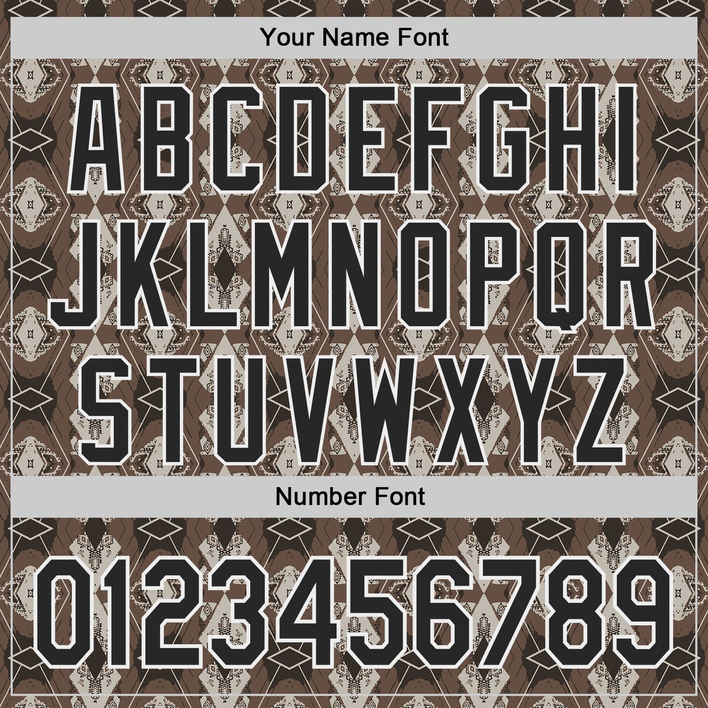 Custom Brown Black-White Geometric Ethnic Authentic Baseball Jersey view 5