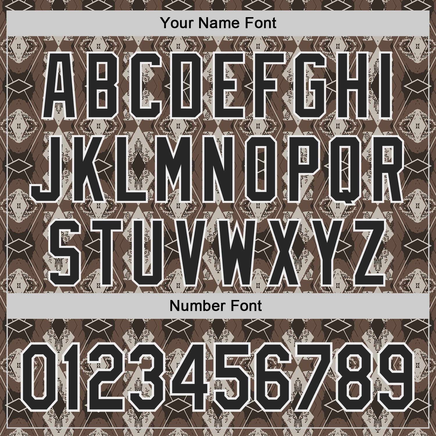 Custom Brown Black-White Geometric Ethnic Authentic Baseball Jersey view 5