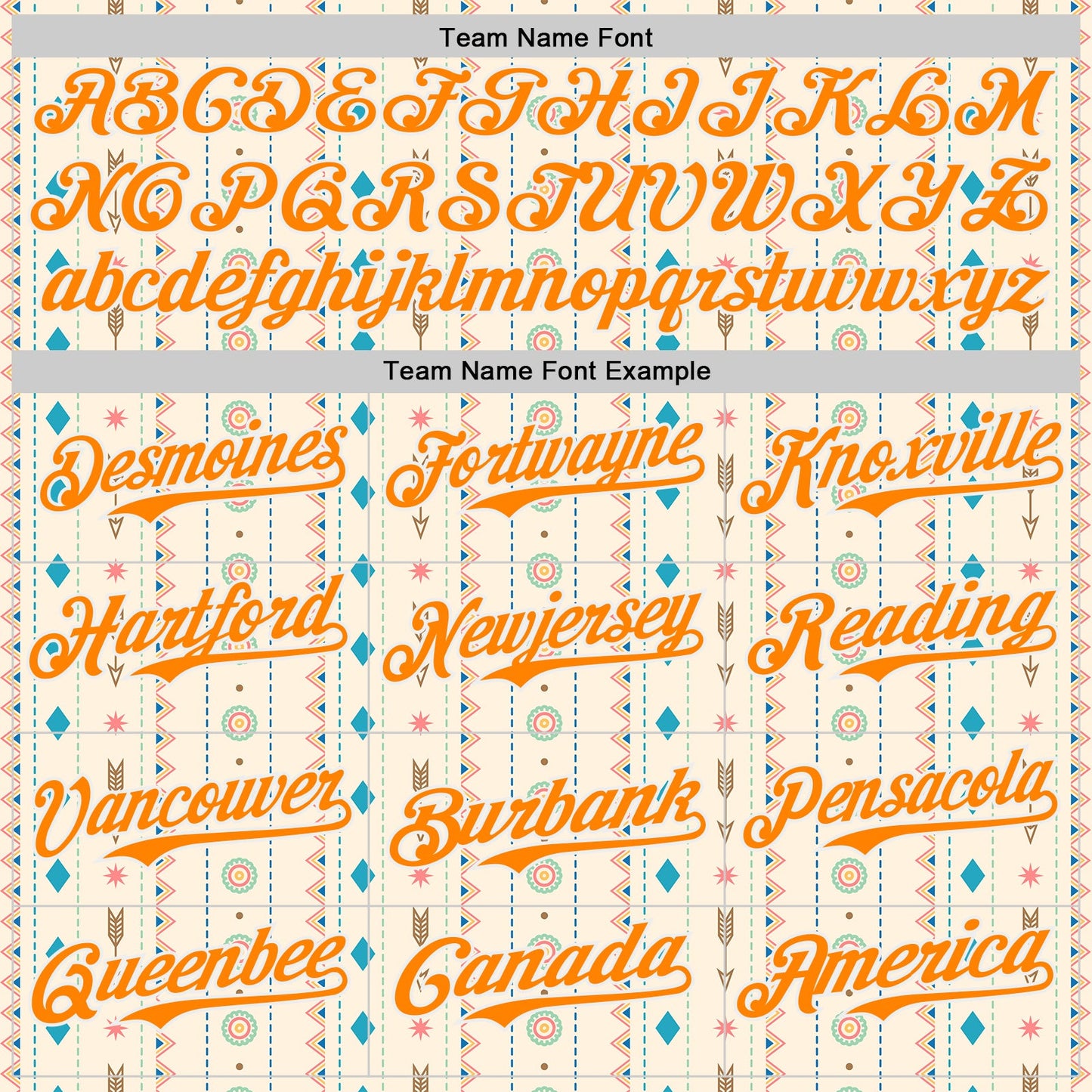 Custom Cream Bay Orange-White Geometric Ethnic Authentic Baseball Jersey view 4