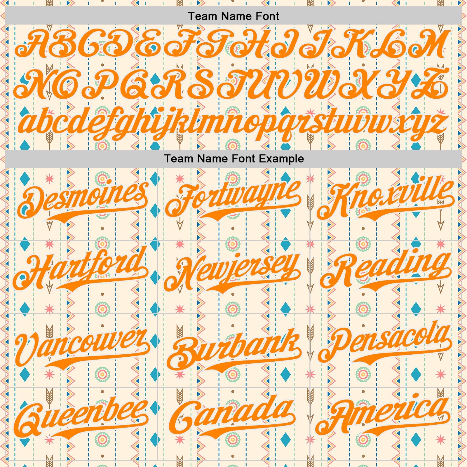 Custom Cream Bay Orange-White Geometric Ethnic Authentic Baseball Jersey view 4