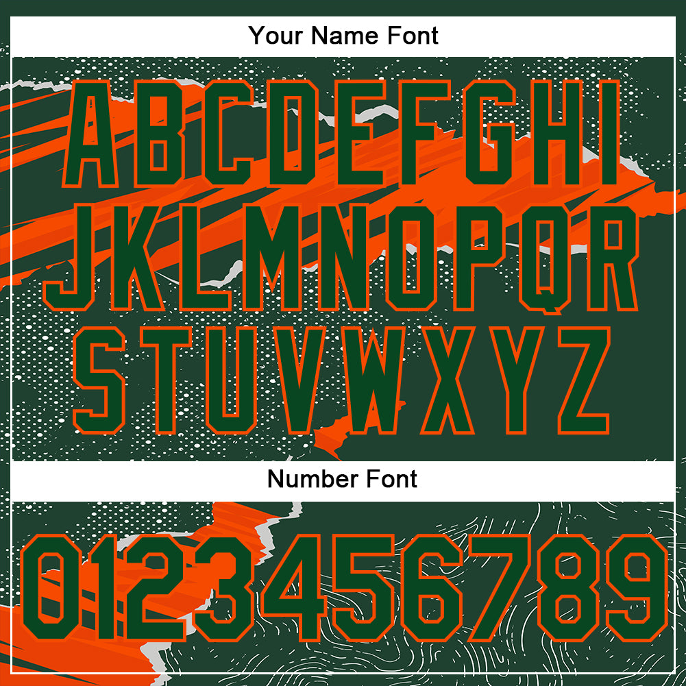 Custom Stitched Green Orange 3D Pattern Design Torn Paper Style Sports Pullover Sweatshirt Hoodie view 4