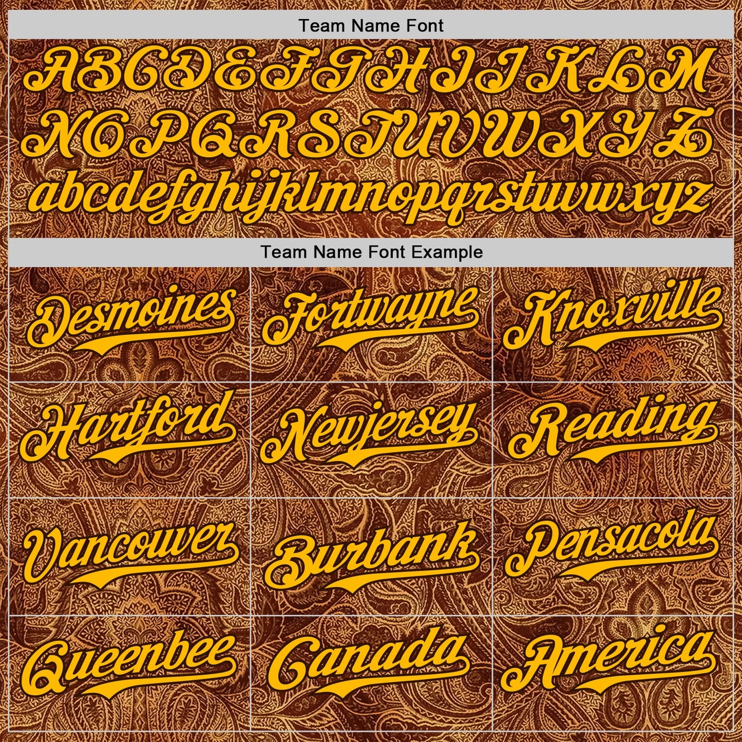 Custom Brown-Gold Baroque Floral Scroll Authentic Baseball Jersey view 4