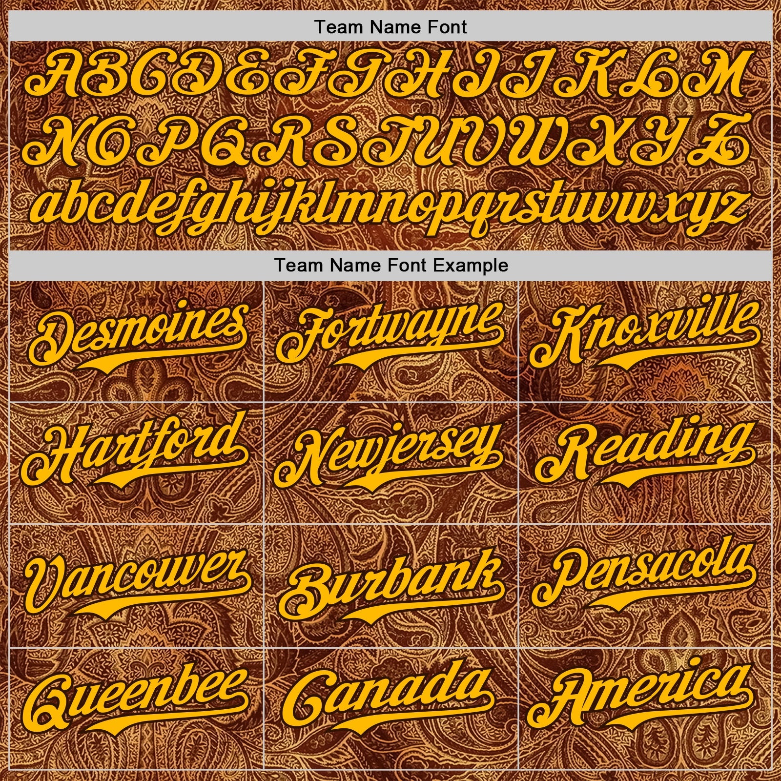 Custom Brown-Gold Baroque Floral Scroll Authentic Baseball Jersey view 4