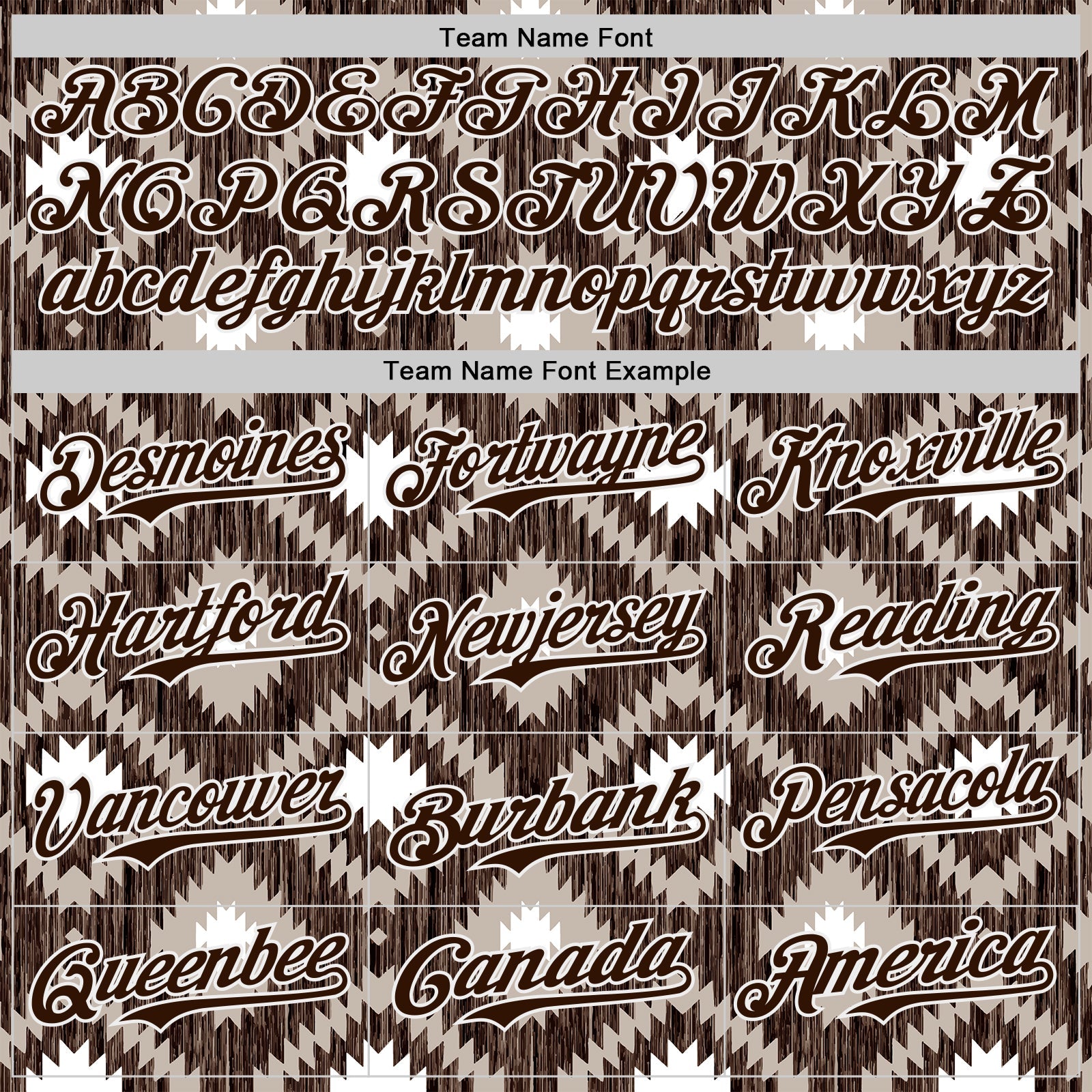 Custom Brown-White Geometric Ethnic Authentic Baseball Jersey view 4