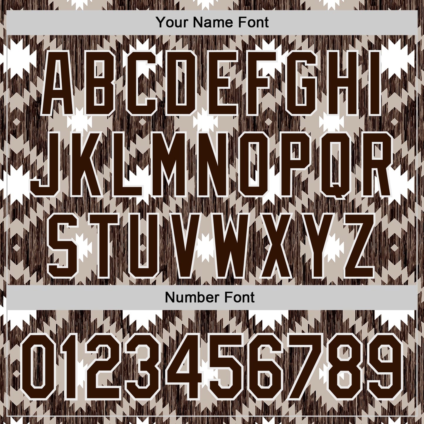 Custom Brown-White Geometric Ethnic Authentic Baseball Jersey view 5