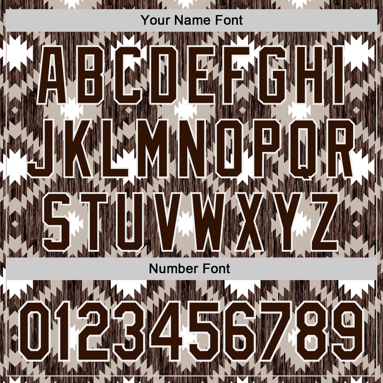Custom Brown-White Geometric Ethnic Authentic Baseball Jersey view 5