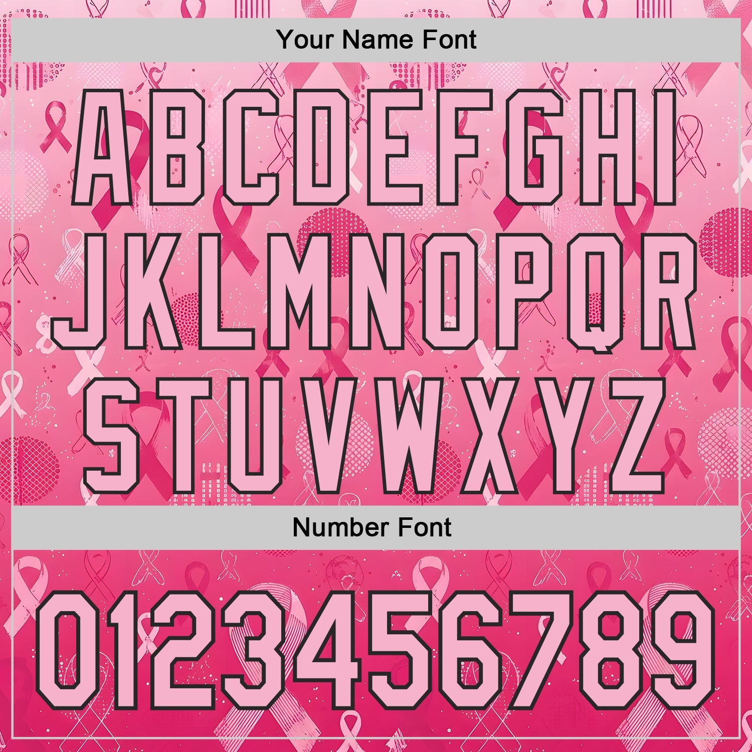 Custom Pink Light Pink-Black Breast Cancer Awareness Pink Ribbon Authentic Baseball Jersey view 5