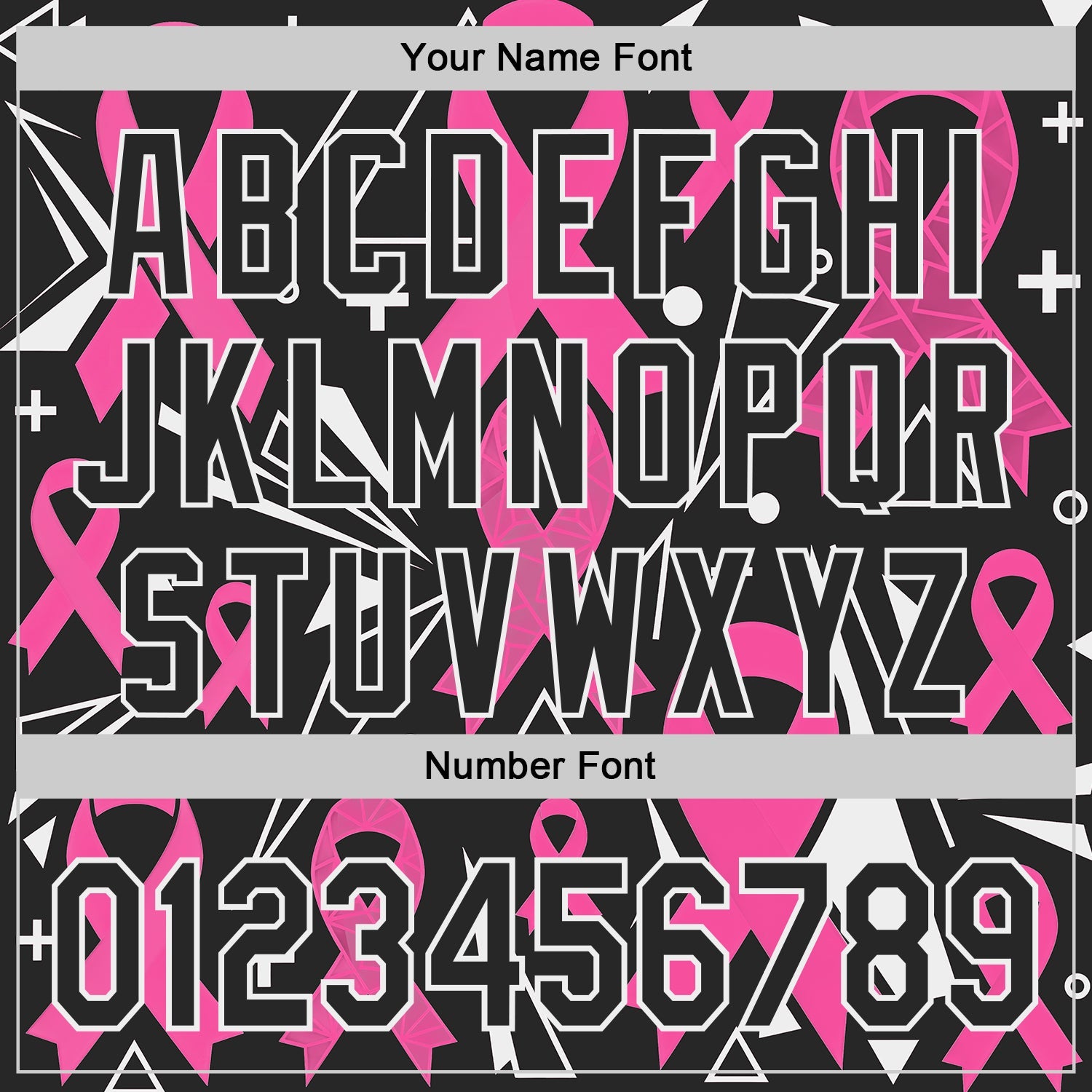 Custom Black Pink-White Breast Cancer Awareness Pink Ribbon Authentic Baseball Jersey view 5