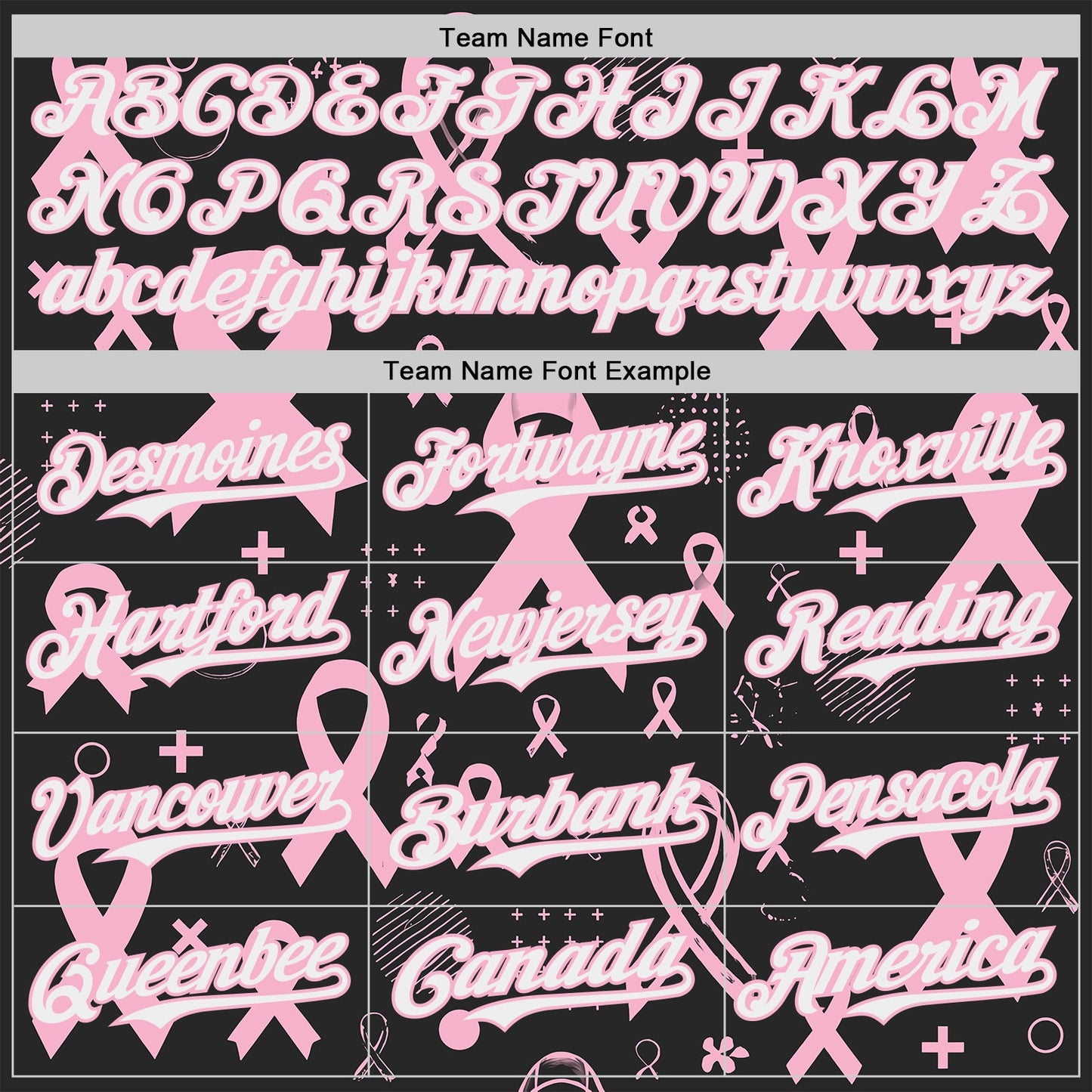 Custom Black White-Light Pink Breast Cancer Awareness Pink Ribbon Authentic Baseball Jersey view 4